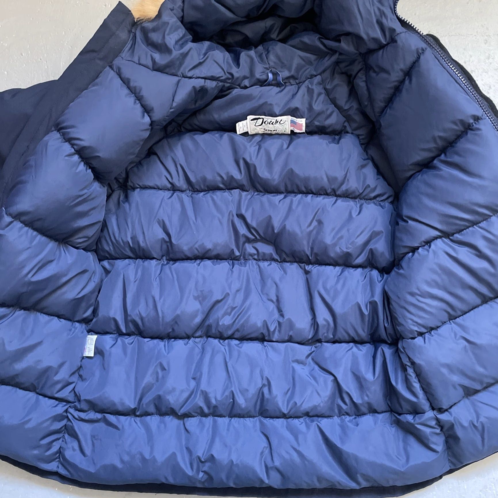 Schott VINTAGE SCHOTT NYC Goose Down Parka Jacket Mens XXL Blue USA Nylon Down Regular XL EUC Size US XL / EU 56 / 4 - 2 Thumbnail