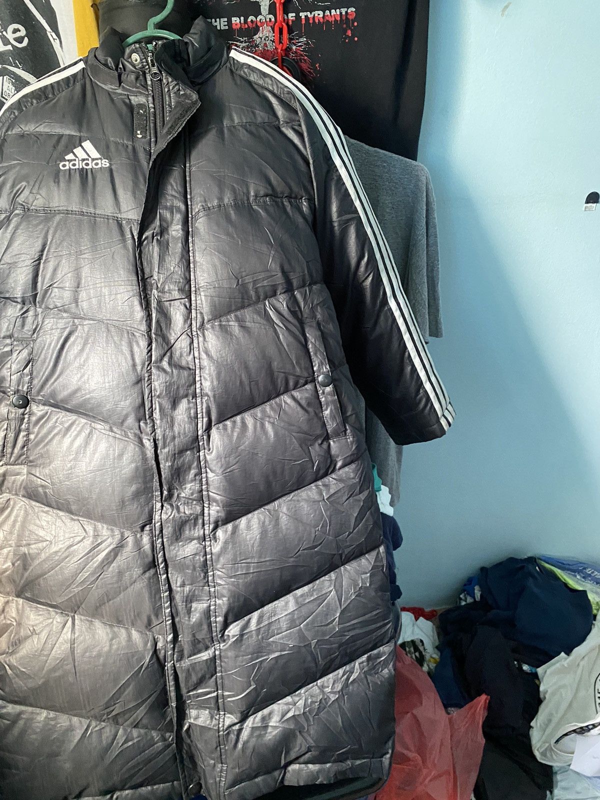 Adidas × Vintage Adidas Black Puffer Parkas No faded🚀 Size US L / EU 52-54 / 3 - 3 Thumbnail