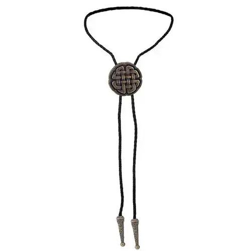Cowboy Equipment Vintage Lucky Knot Leather Rope Bolo Tie Size ONE SIZE - 3 Thumbnail