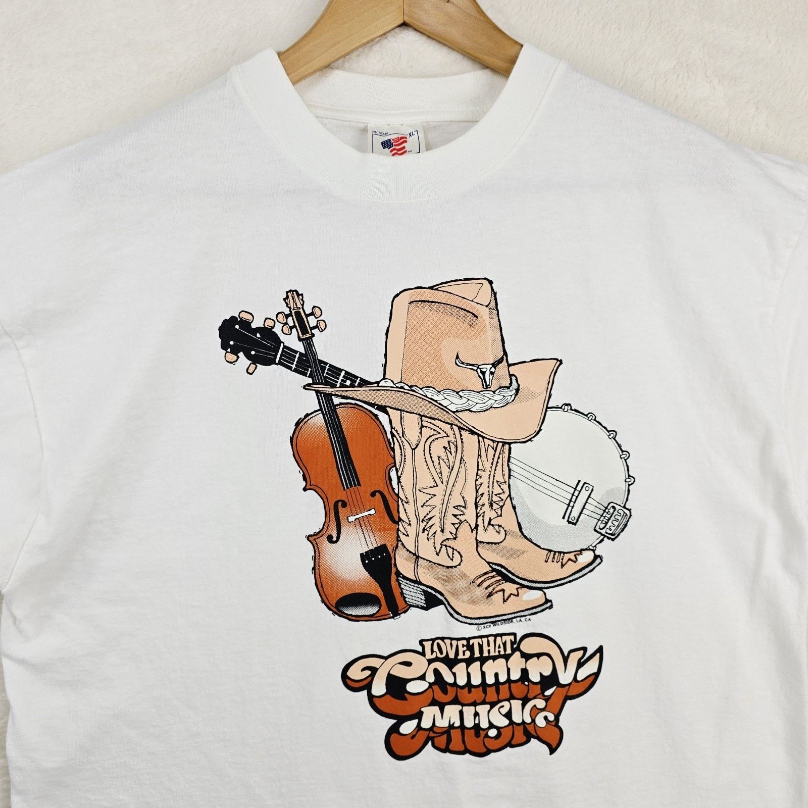 Other Vintage Love That Country Music Shirt XL White Boots Hat Size US XL / EU 56 / 4 - 4 Thumbnail