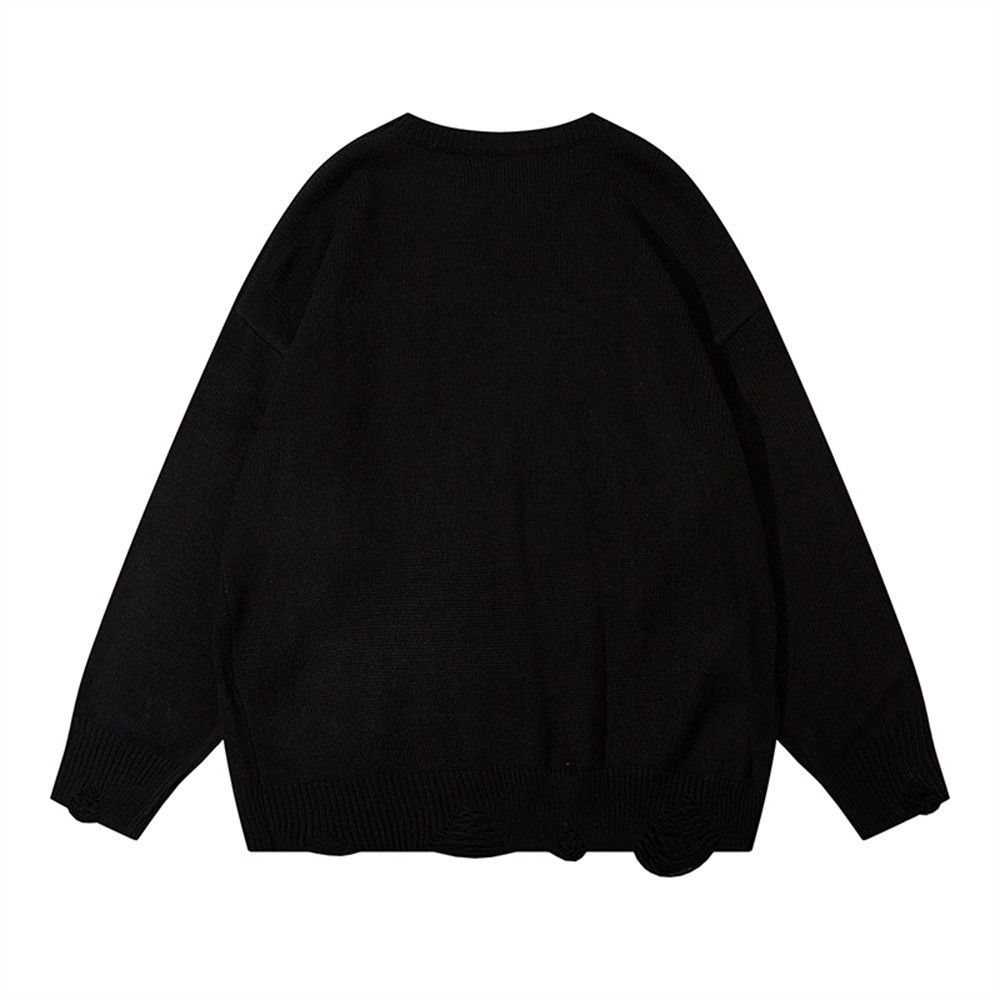 Vintage Men's washed vintage street knitted letter loose sweater Size US M / EU 48-50 / 2 - 2 Thumbnail