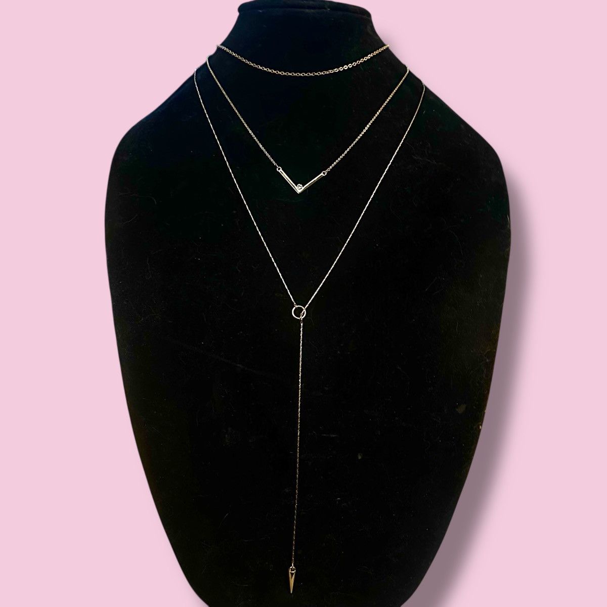 Other Dainty gold tone multi strand layered Y necklace Size ONE SIZE - 1 Thumbnail