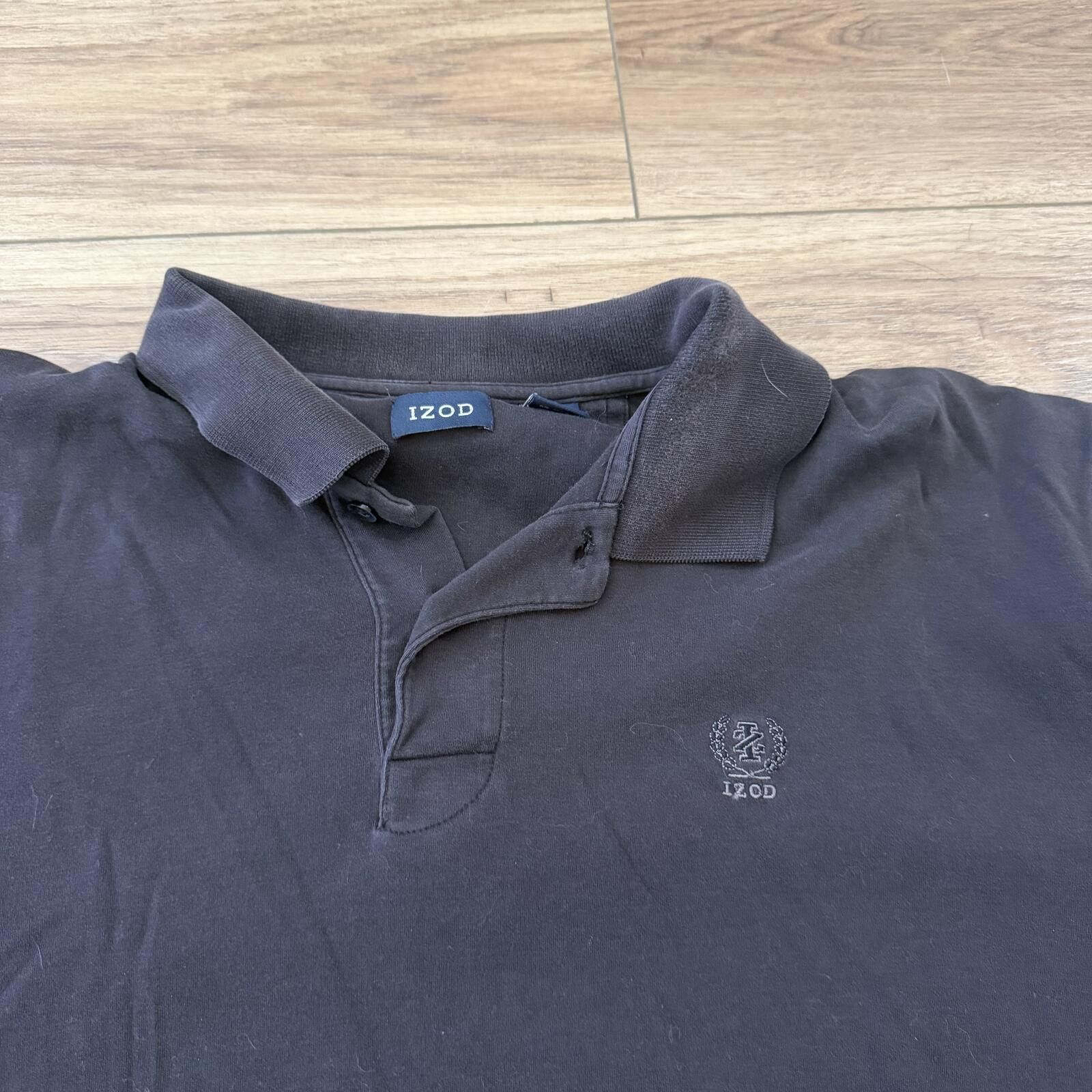 Izod Vintage Y2K Izod Black Polo Cotton Shirt XL Size US XL / EU 56 / 4 - 3 Thumbnail