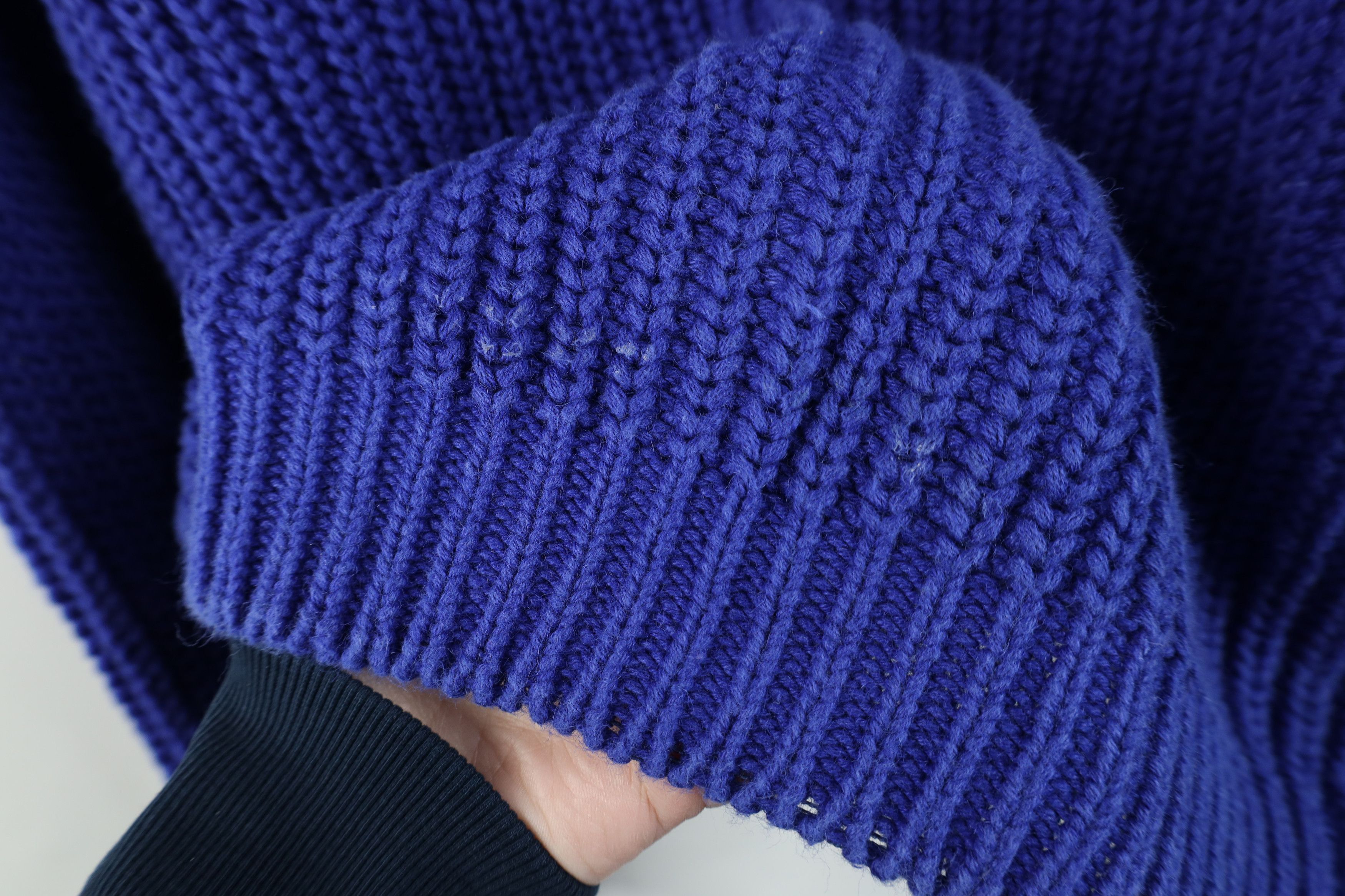 L.L. Bean Vtg 90s LL Bean Heavyweight Chunky Ribbed Knit Sweater Blue Size S / US 4 / IT 40 - 4 Thumbnail