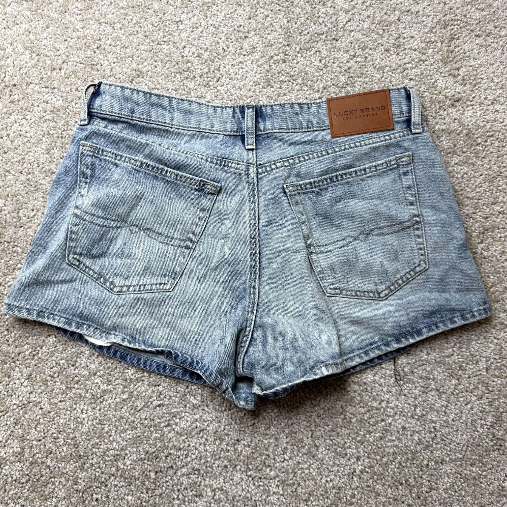 Lucky Brand Lucky Brand Cutoff Shorts Womens 10 30W Blue Denim Distressed Casual Summer Size 32" / US 10 / IT 46 - 6 Thumbnail