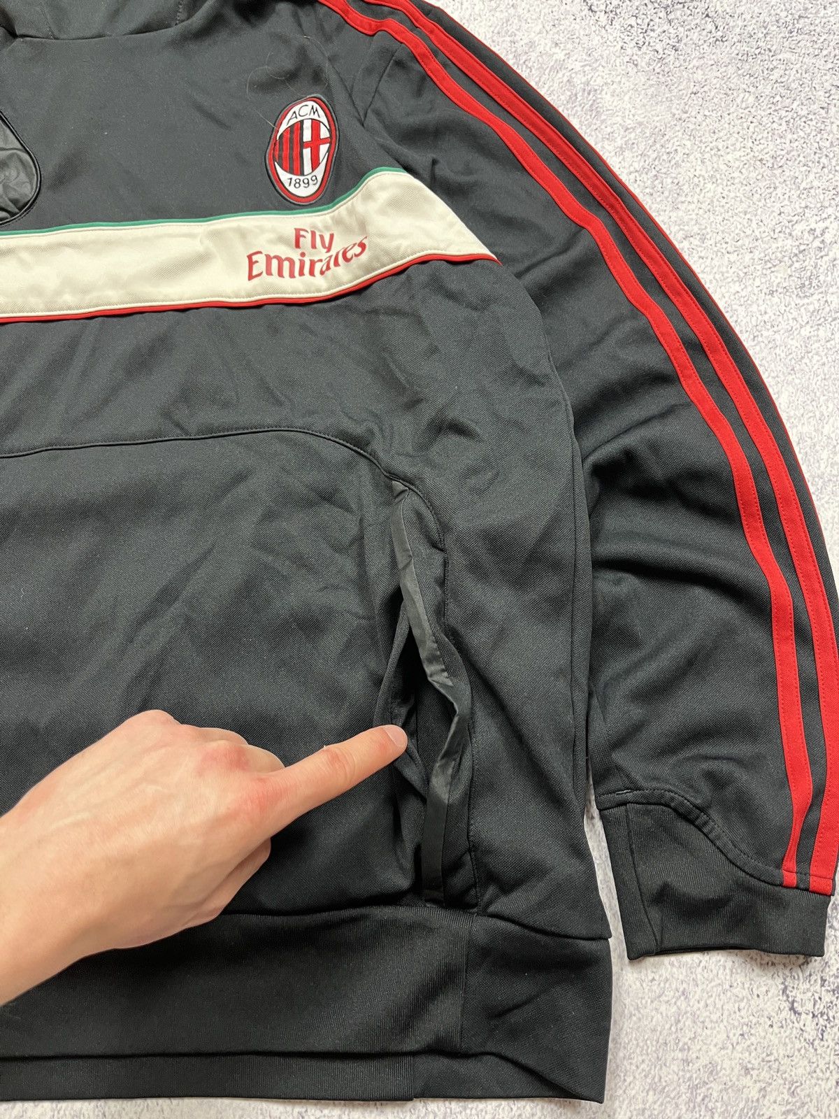 Adidas Adidas Milan Italy Football Ninja🥷 Hoodie Blockcore Hype Y2k Size US M / EU 48-50 / 2 - 6 Thumbnail