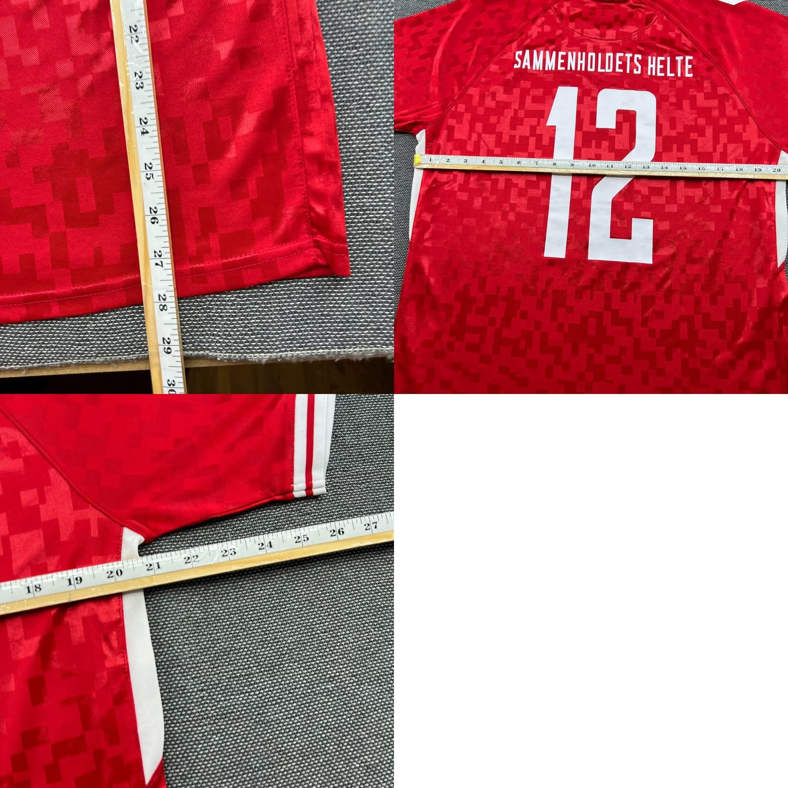 Hummel Hummel Denmark 2024-2025 Home Football Jersey Mens L Red Sport Shirt Sammenholdets Jersey Adult Large Mens Size US L / EU 52-54 / 3 - 9 Thumbnail