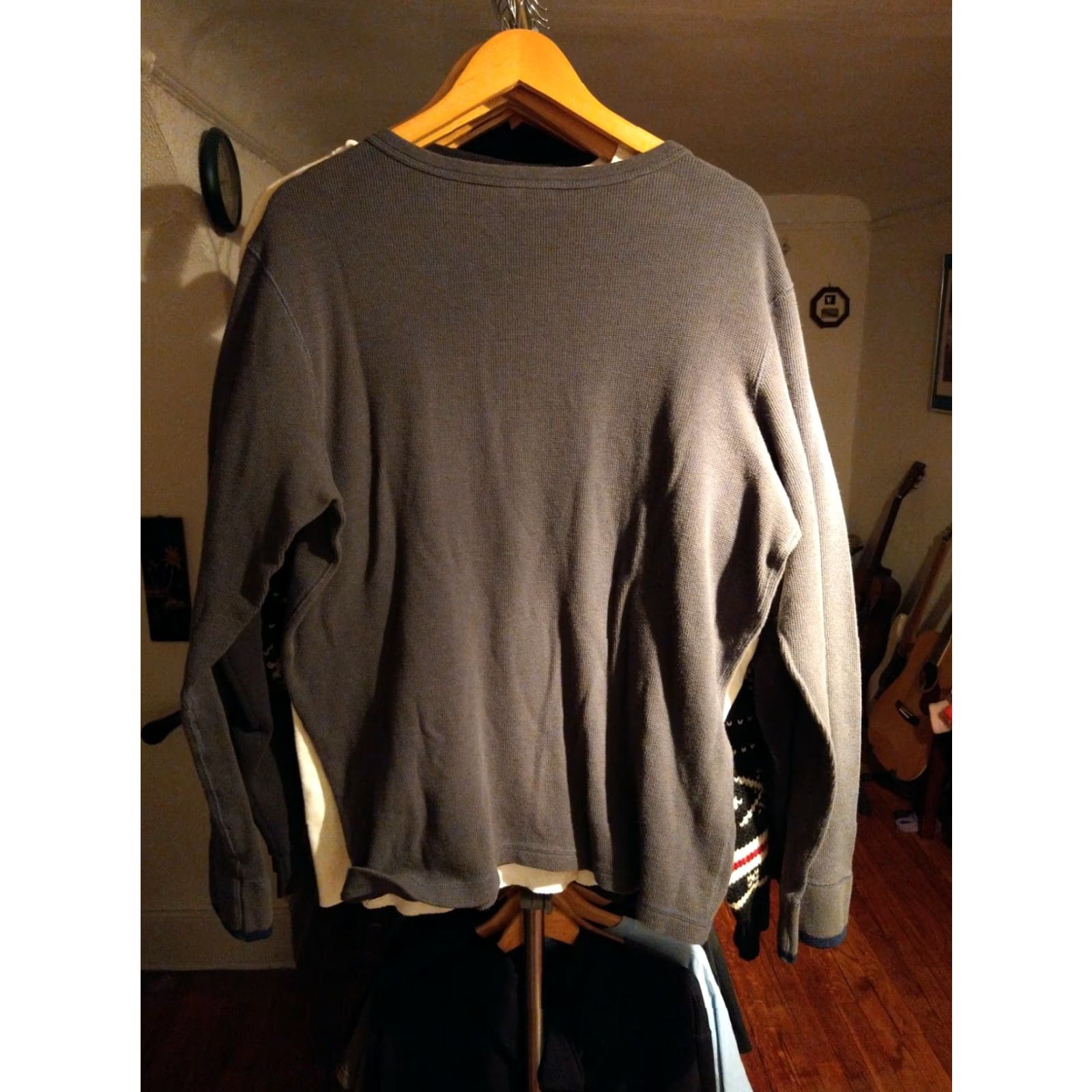 Vintage VINTAGE Le Tigre Cotton Blend XL Long-sleeve Pullover Shirt Men Gray Crew Neck Pullover Size US XL / EU 56 / 4 - 4 Thumbnail