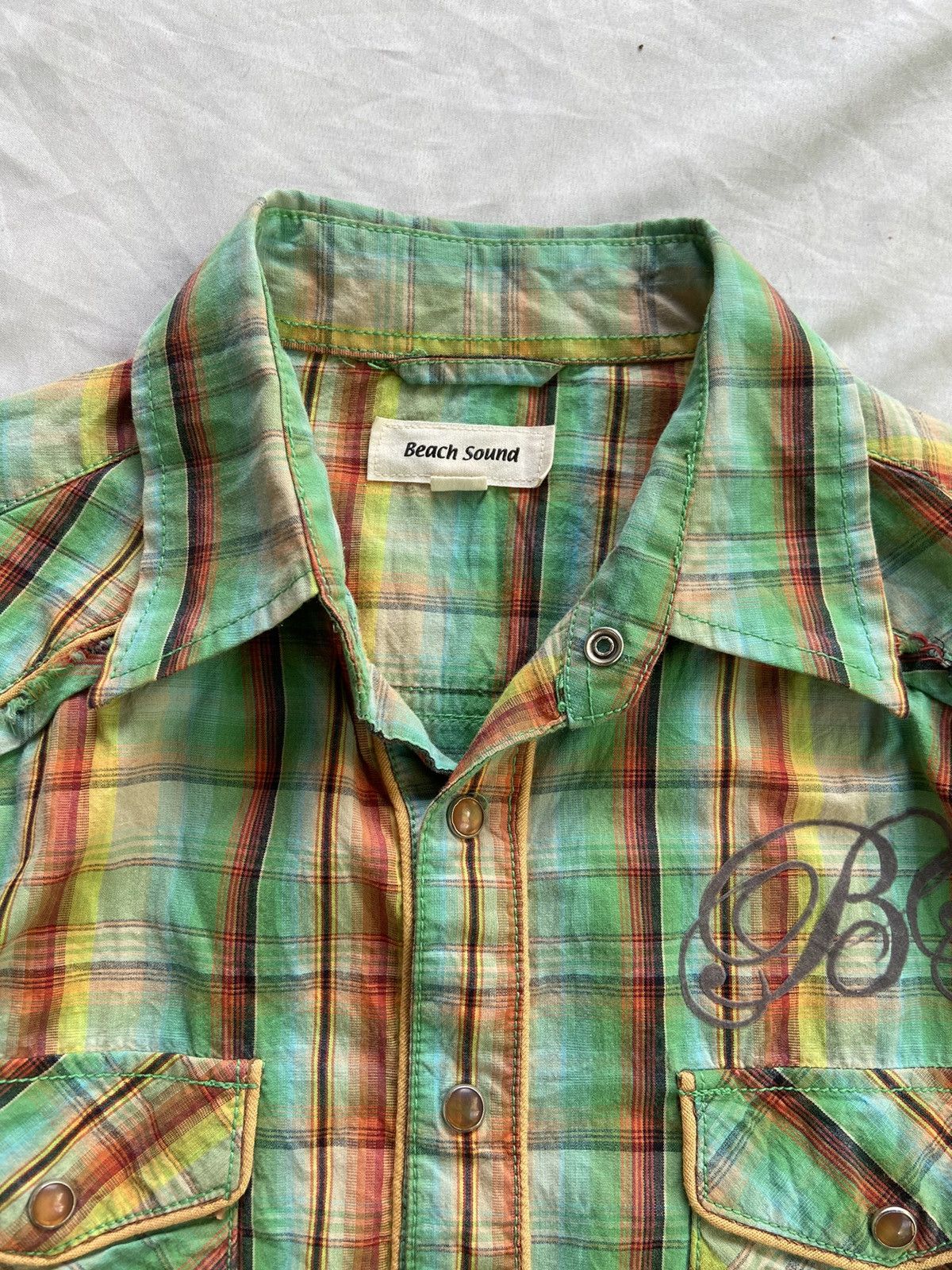 Japanese Brand BEACH SOUND BUTTON DOWN SHIRT Size US M / EU 48-50 / 2 - 9 Thumbnail