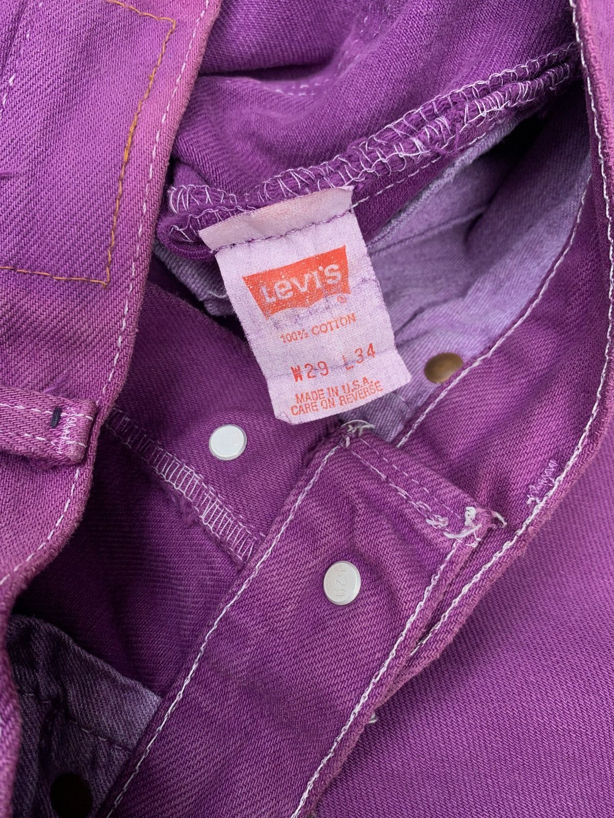 Levi's Vintage Clothing Vintage Levi's 501 purple jeans Size US 30 / EU 46 - 5 Thumbnail