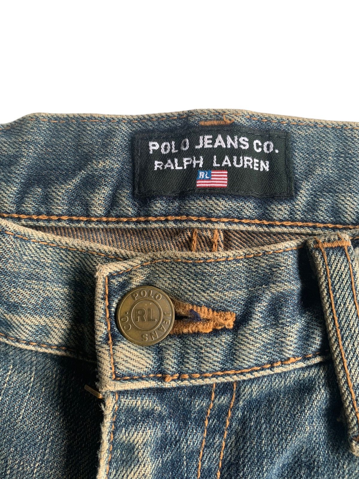 Jean × Polo Ralph Lauren × Vintage POLO RALPH LAUREN JEANS MUDWASH FADED DISTRESSED DENIM Size US 30 / EU 46 - 10 Thumbnail