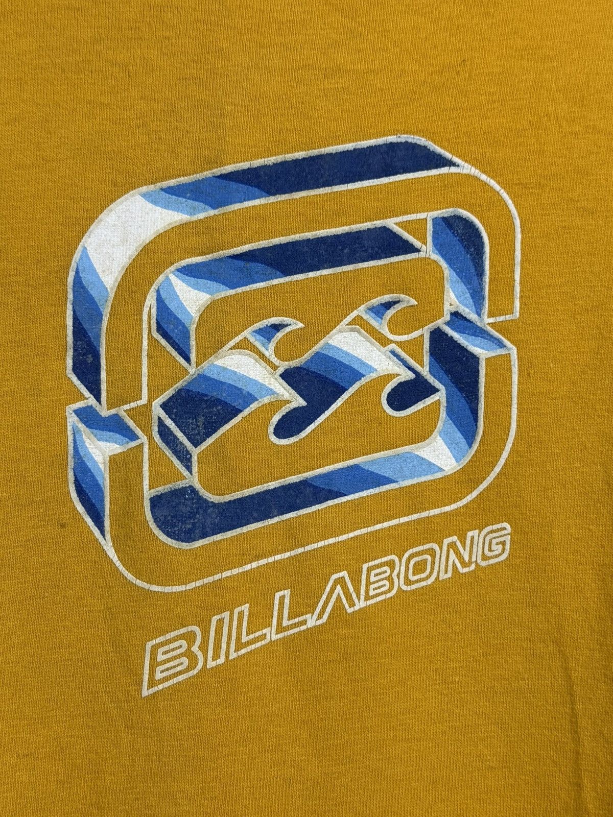 Billabong Vintage 90s Y2K Billabong Big Double Logo Yellow Longsleeve Size US L / EU 52-54 / 3 - 4 Thumbnail