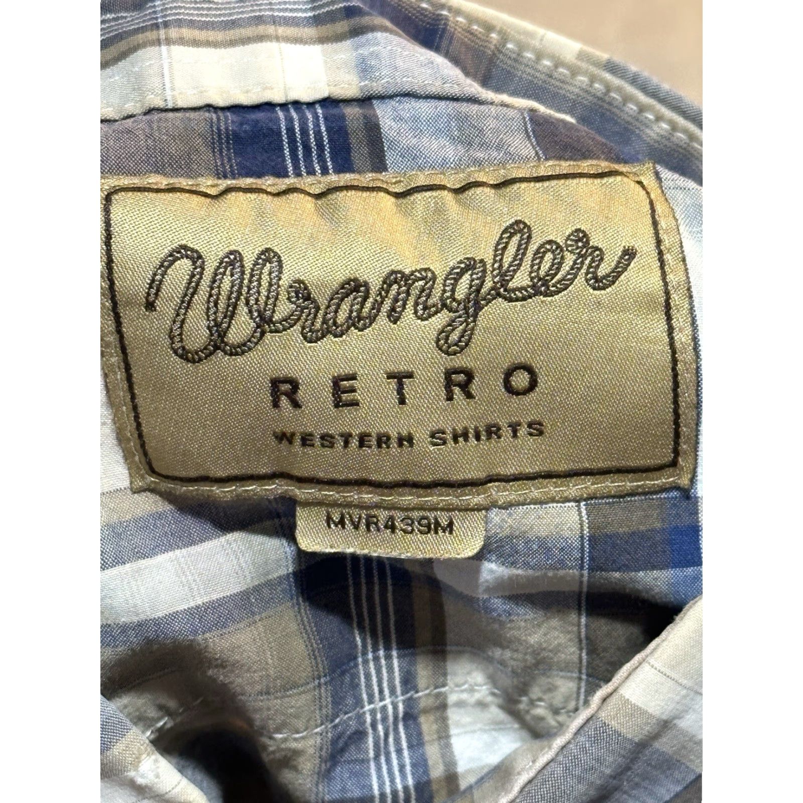 Wrangler Wrangler Retro Western Shirt Men's L 100% Cotton Pearl Snap Plaid Cowboy Front Pocket Long Sleeve Multicolor Classic Western Size US L / EU 52-54 / 3 - 4 Thumbnail