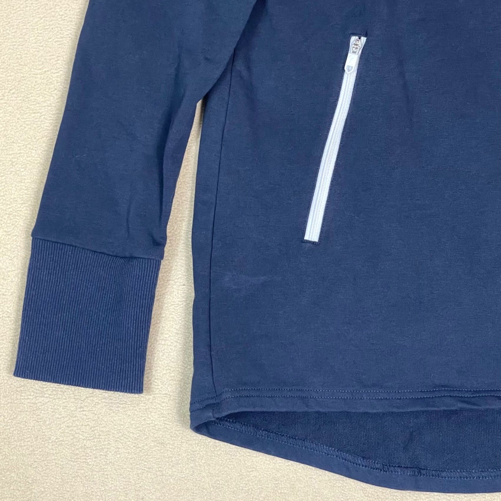 Vintage Baseballism Navy Blue Half Zip Hooded Sweatshirt Women's M Baseball Heart Logo Size M / US 6-8 / IT 42-44 - 3 Thumbnail