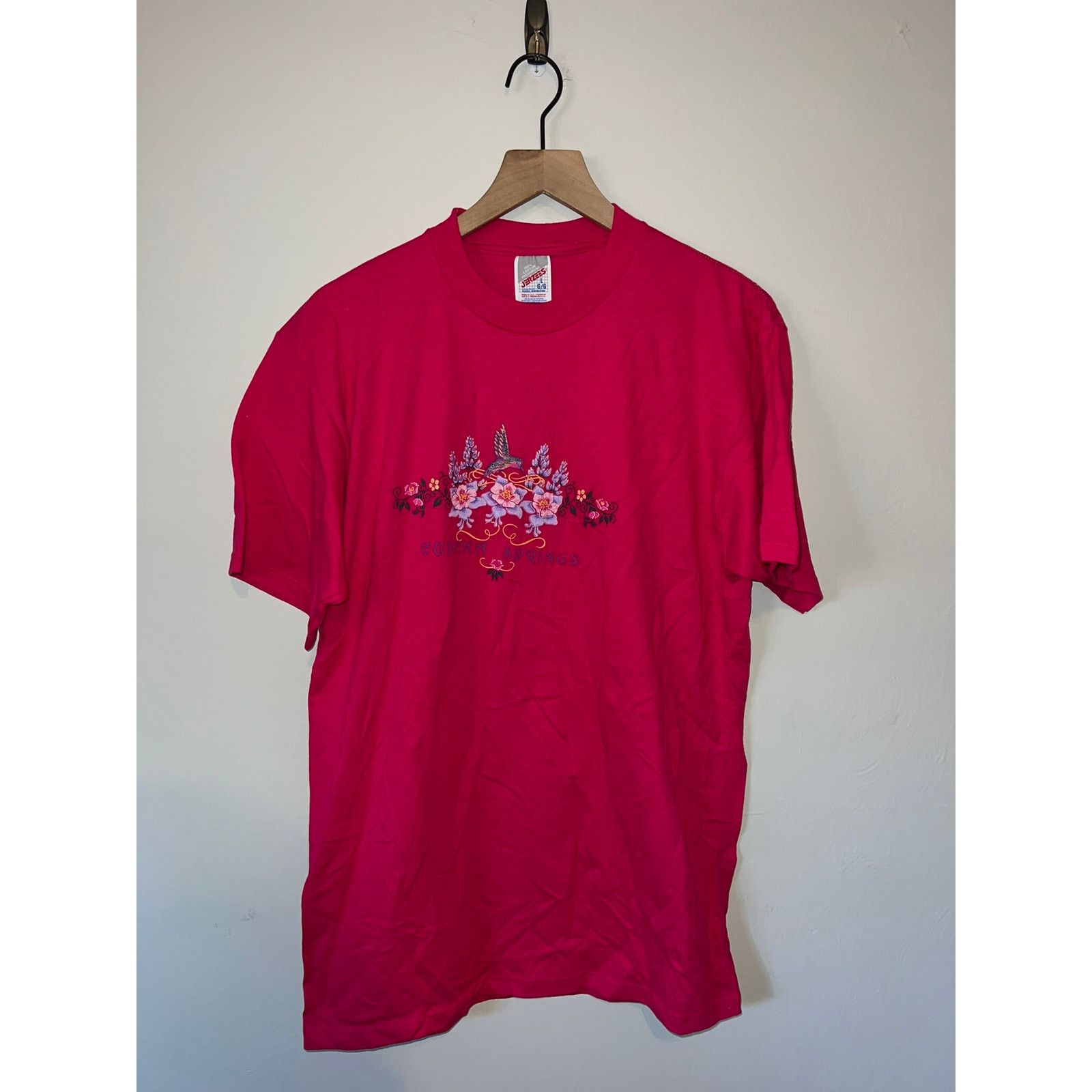 Jerzees Vintage Eureka Springs Shirt Arkansas Bird Pink Tee VTG 90s Size US L / EU 52-54 / 3 - 1 Thumbnail