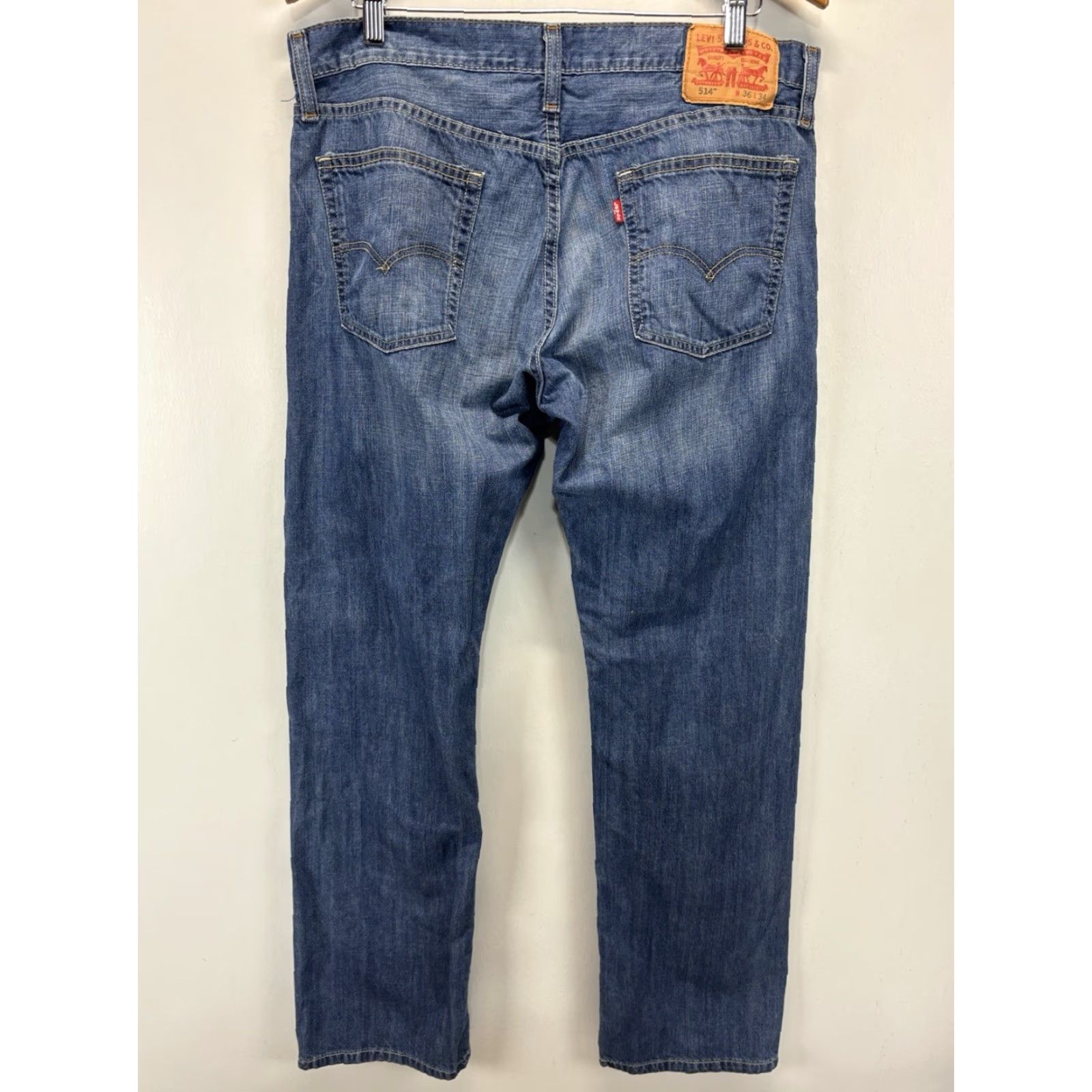 Levi's Levi's 514 Jeans Men 36X34 Blue Denim Straight Mid Rise Size US 36 / EU 52 - 3 Thumbnail