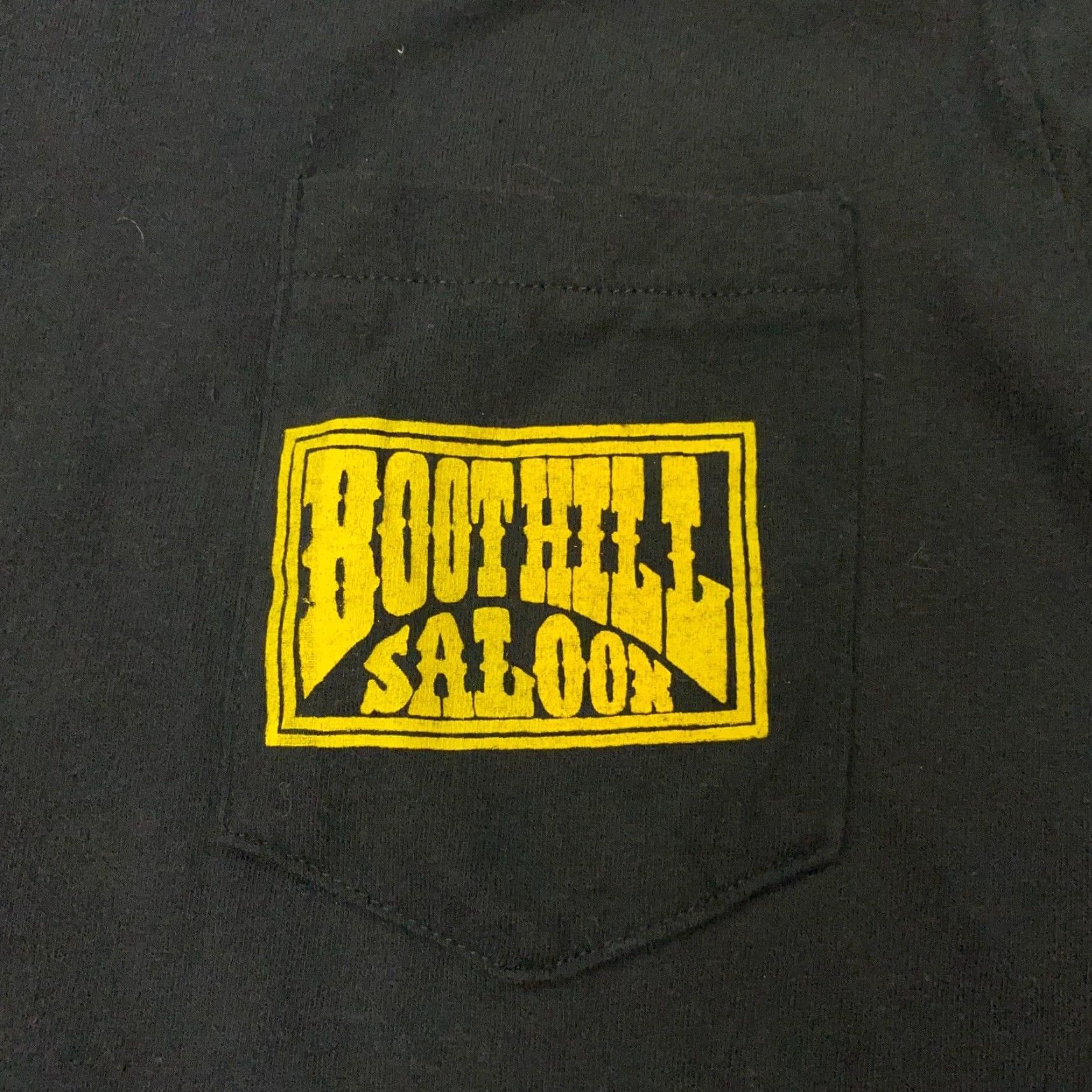 Anvil Vtg Boothill Saloon Mens Shirt M Black Anvil Cotton Polyester Jersey Short Sleeve Crew Neck 70s 80s Motorcycle USA Shirt Mens Size US M / EU 48-50 / 2 - 2 Thumbnail