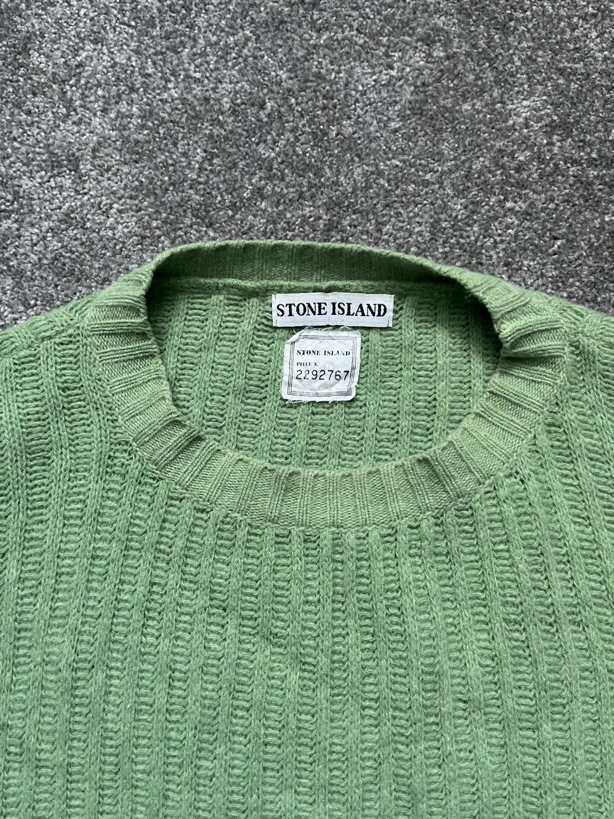 Vintage Stone Island 80s Ribbed Knitter Sweater Size US XL / EU 56 / 4 - 4 Thumbnail