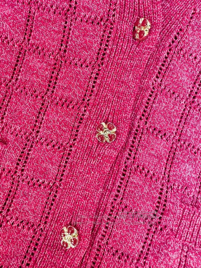 Chanel Chanel Knitted waffle cardigan jacket Size M / US 6-8 / IT 42-44 - 4 Thumbnail