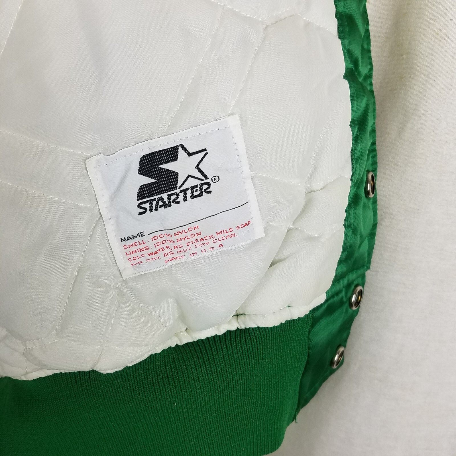 Vtg 80s Starter Boston Celtics Green Satin Basketball Jacket