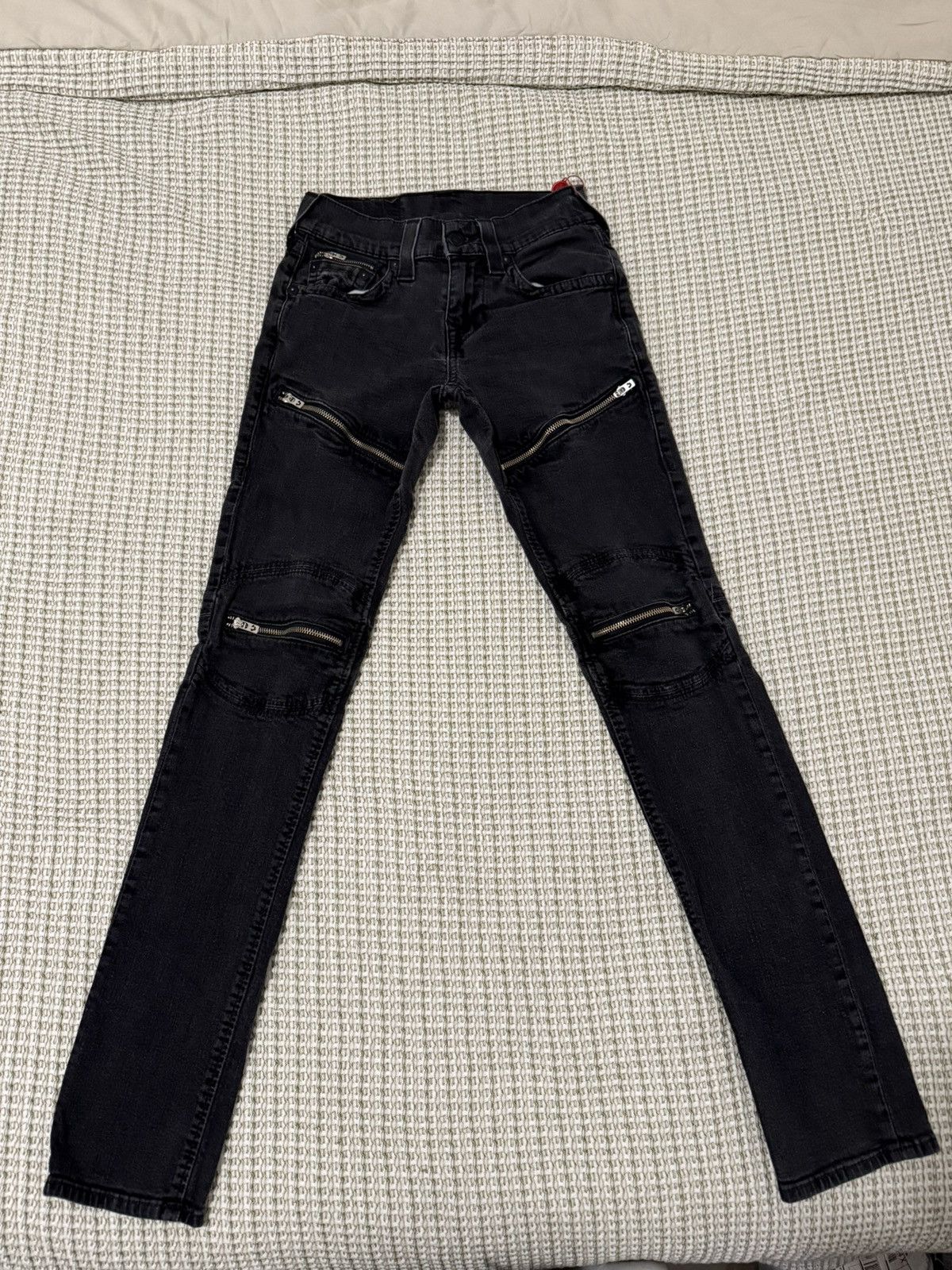 True Religion True Religion Black Zipper Denim | Purchased in 2016 Size US 27 - 1 Thumbnail