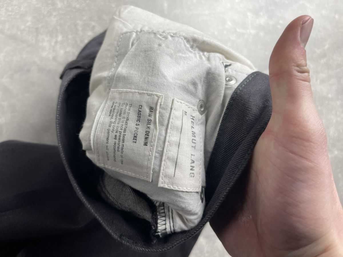Helmut Lang Helmut Lang Archives 00s Gray Raw Silk Denim Straight Jeans Size US 28 / EU 44 - 12 Thumbnail