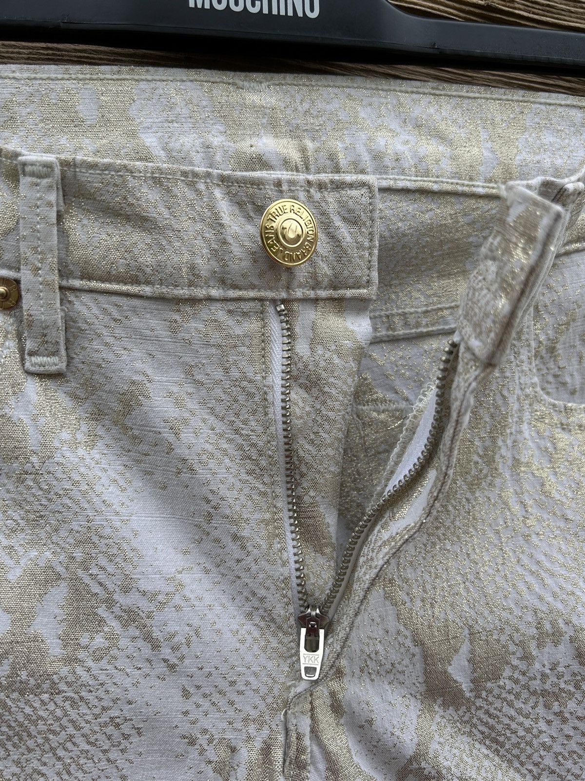 True Religion True Religion Halle Mid Rise Super Skinny Shiny Python Jeans Size 27" / US 4 / IT 40 - 3 Thumbnail