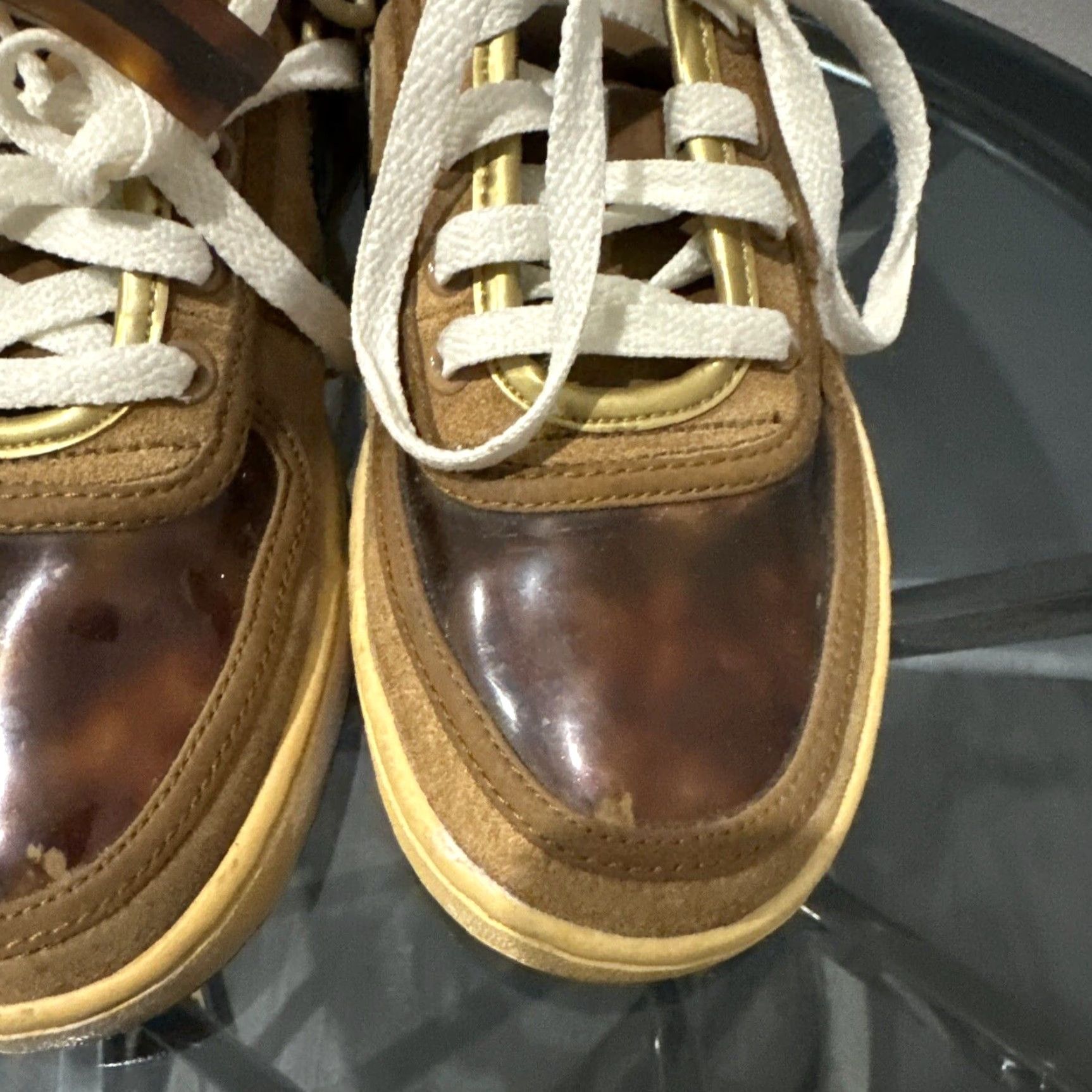 Nike **VINTAGE Rare Nike Vandal Low Brown Gold Womens Size 7** User: Vintage Rare Nike Vandal Low Brown Gold Womens Size 7 Size US 7 / IT 37 - 5 Thumbnail