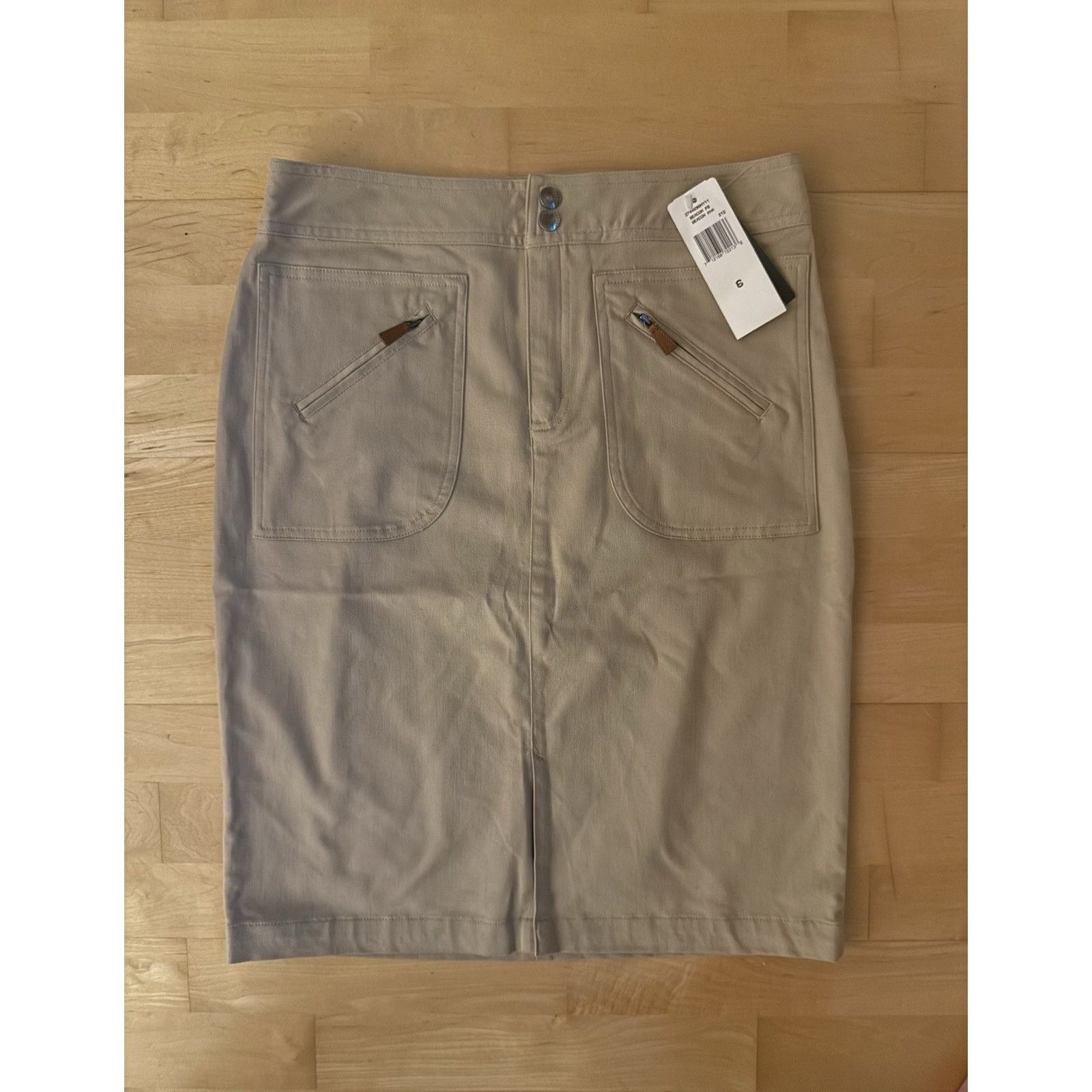 Lauren Ralph Lauren Biege Cotton Stretch Mini Skirt Safari 6
