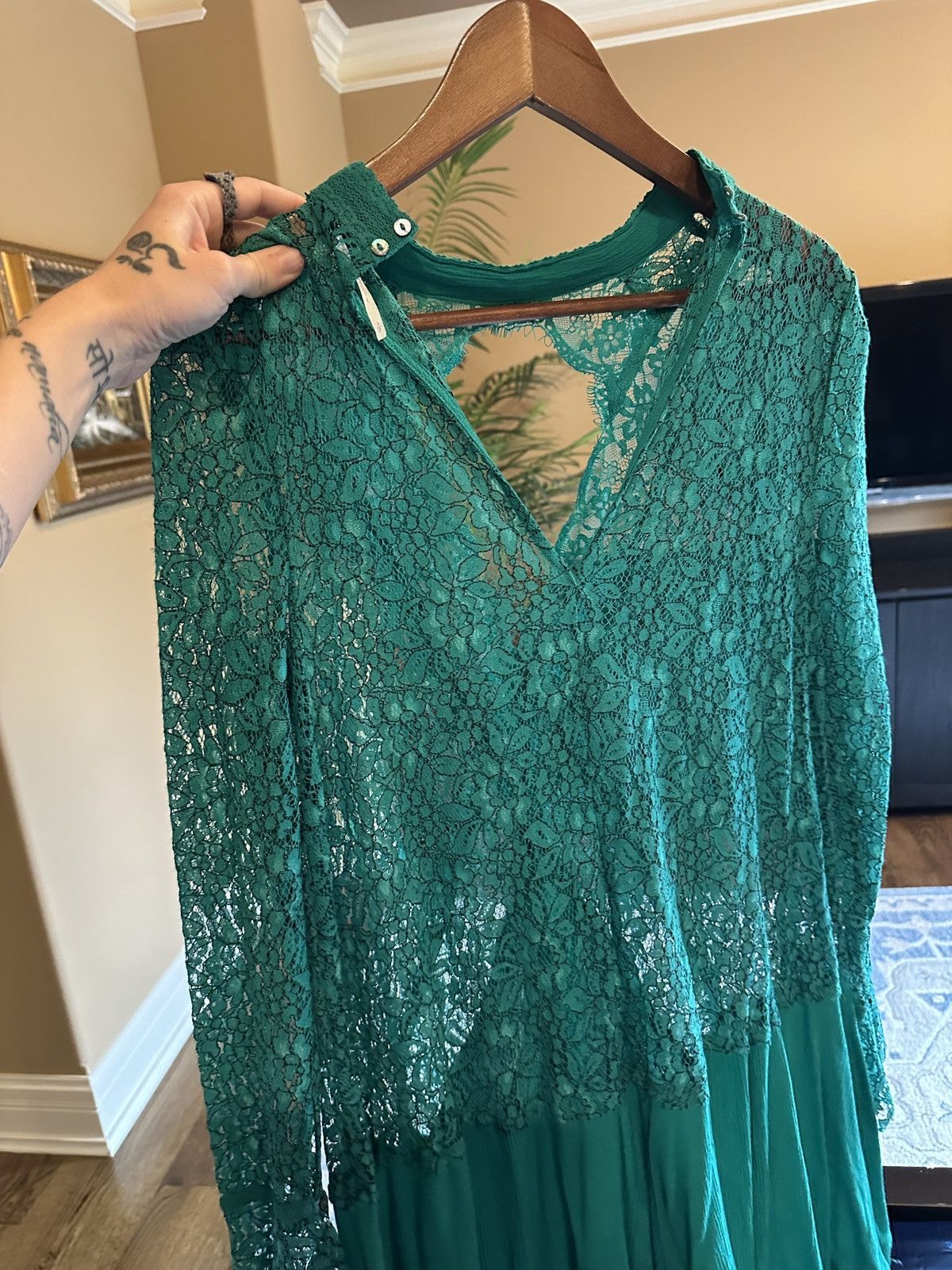 Free People Emerald Green Dress Size S / US 4 / IT 40 - 4 Thumbnail