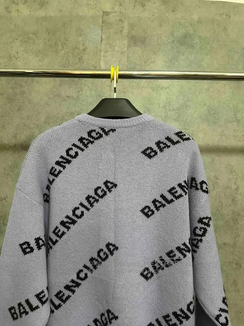 Balenciaga Balenciaga Logo Knit Sweater Purple XS. Size US XS / EU 42 / 0 - 5 Thumbnail