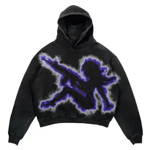 Designer Y2K multi-patterned Sports printed sweatshirt loose Size US L / EU 52-54 / 3 - 4 Thumbnail