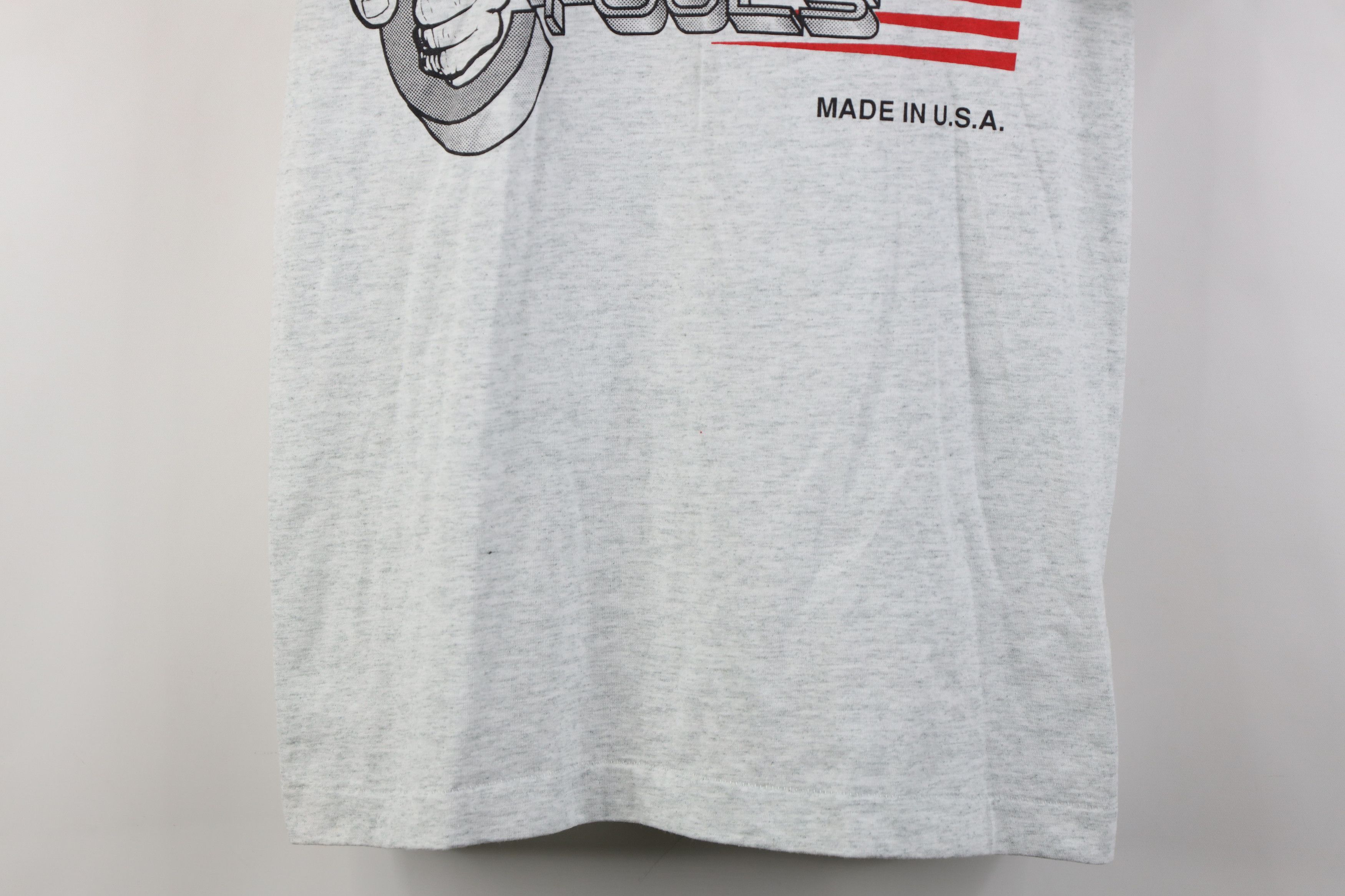 Vintage Vintage 90s Tools Wrap Your Hands T-Shirt Heather Gray USA Size US L / EU 52-54 / 3 - 3 Thumbnail