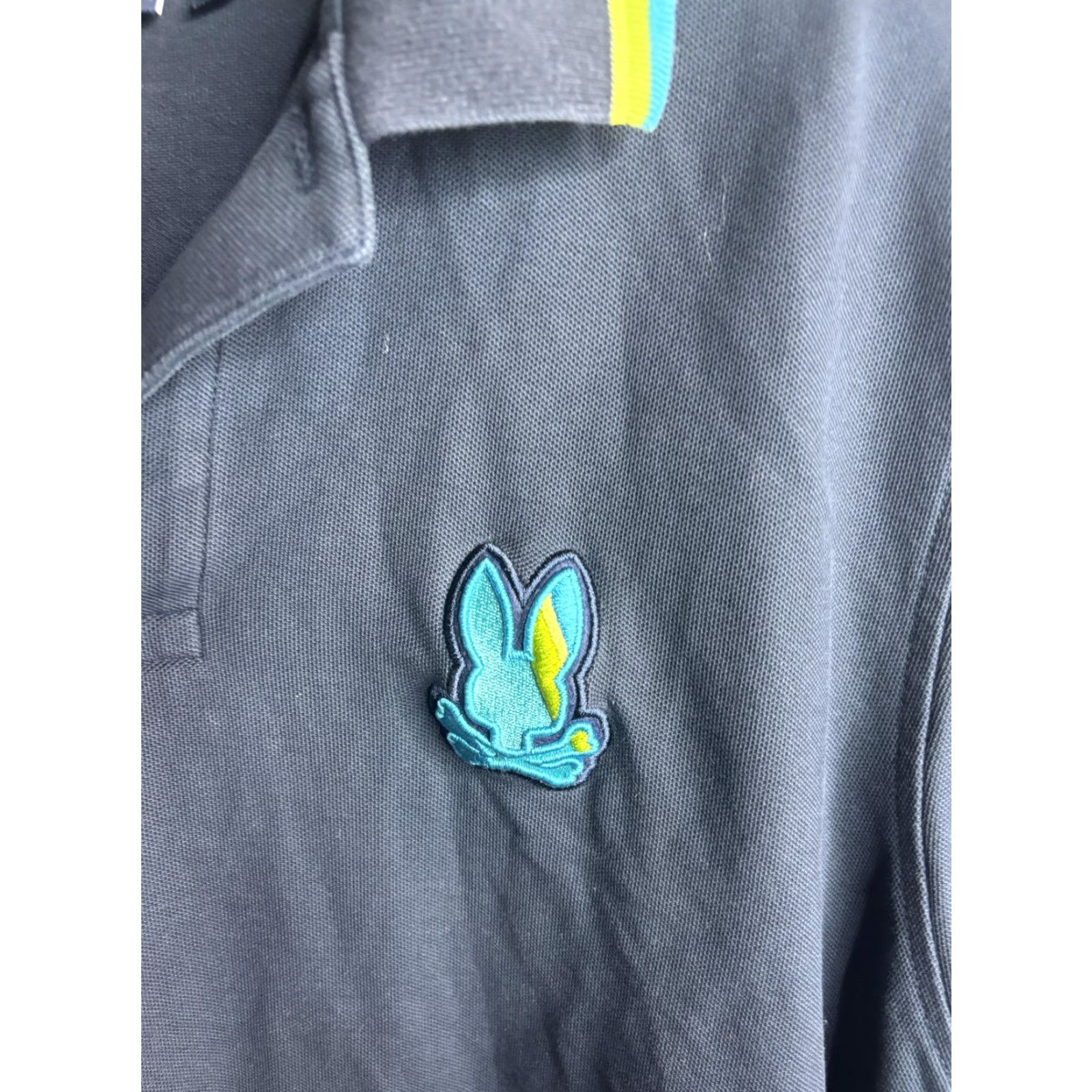 Psycho Bunny Psycho Bunny Polo Shirt Mens 7 Blue Piqué Tipped Collar Logo Casual Size US M / EU 48-50 / 2 - 3 Thumbnail