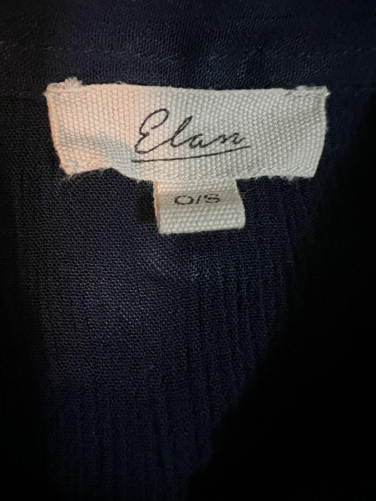 ELAN Elan Navy Crinkle Gauze Button-Down Midi Dress Size ONE SIZE - 3 Thumbnail