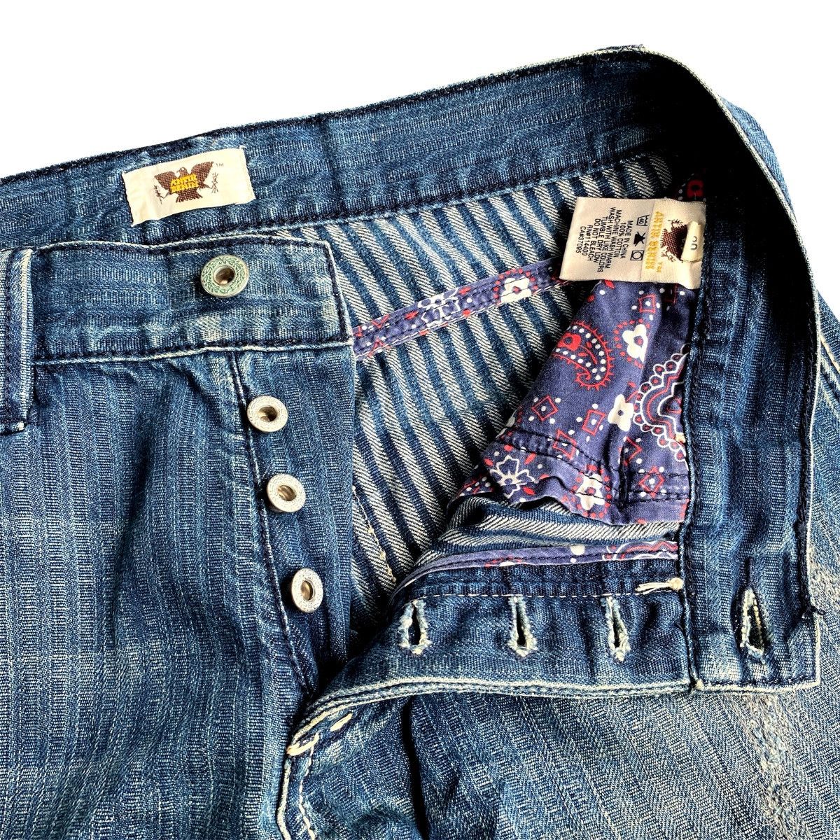 Tornado Mart Crazy Vintage Y2K Antik Denim Distressed Flared Jeans 2000s Size US 31 - 9 Thumbnail