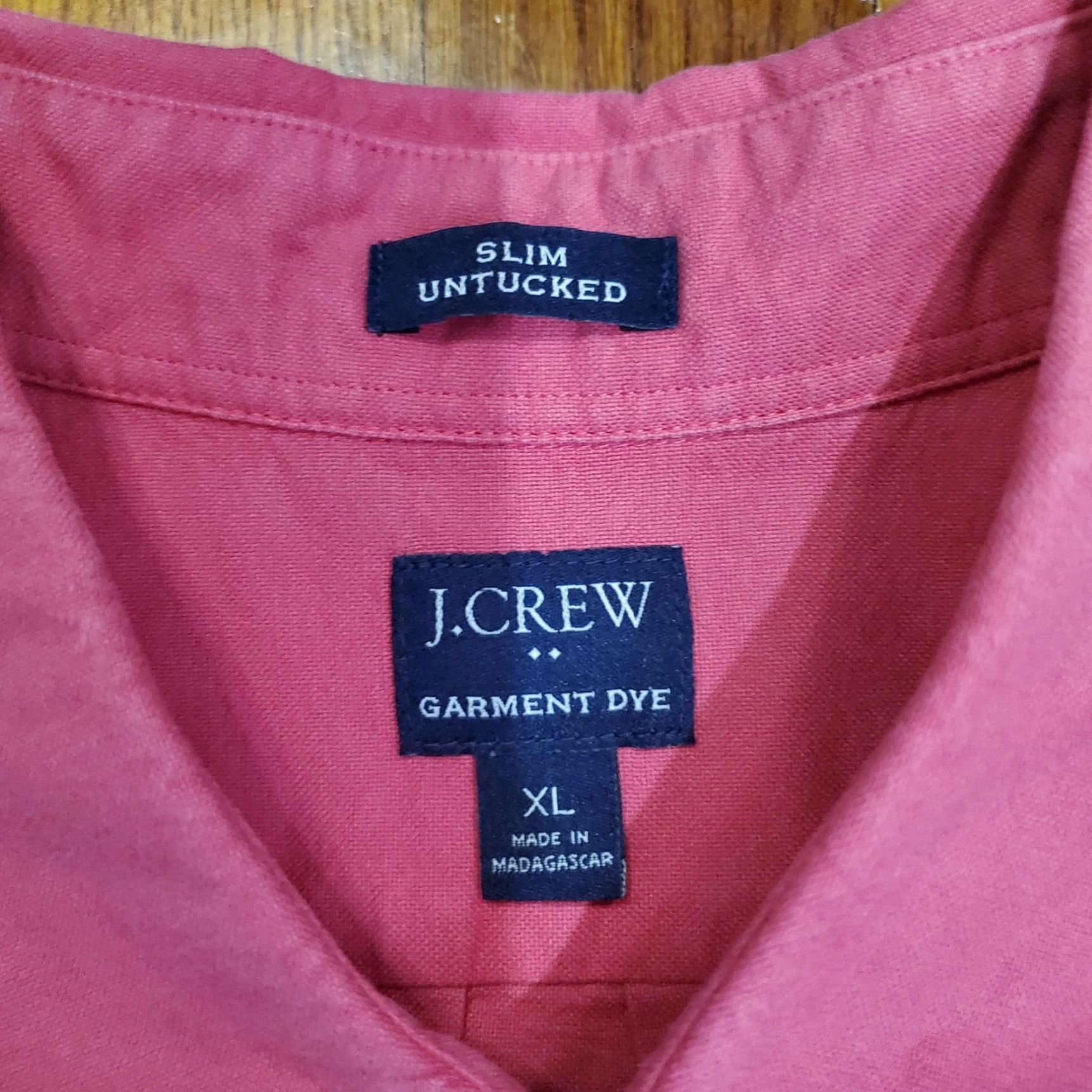 J.Crew J.Crew Shirt Mens XL Pink Garment Dye Slim Untucked Button Front Long Sleeve Size US XL / EU 56 / 4 - 5 Thumbnail
