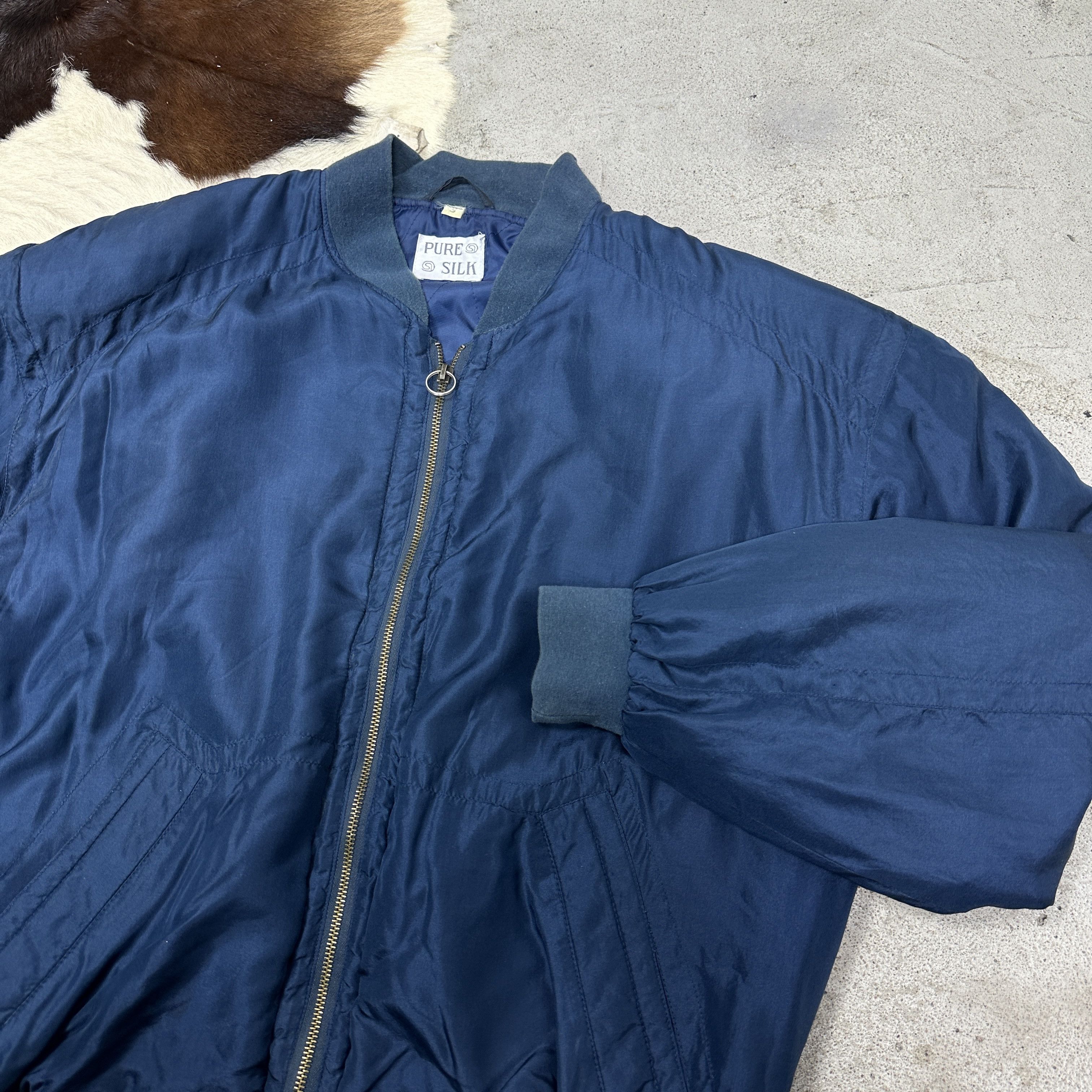 Vintage Vintage Streetwear Preppy Bomber Jacket 100% Silk Size US S / EU 44-46 / 1 - 7 Thumbnail