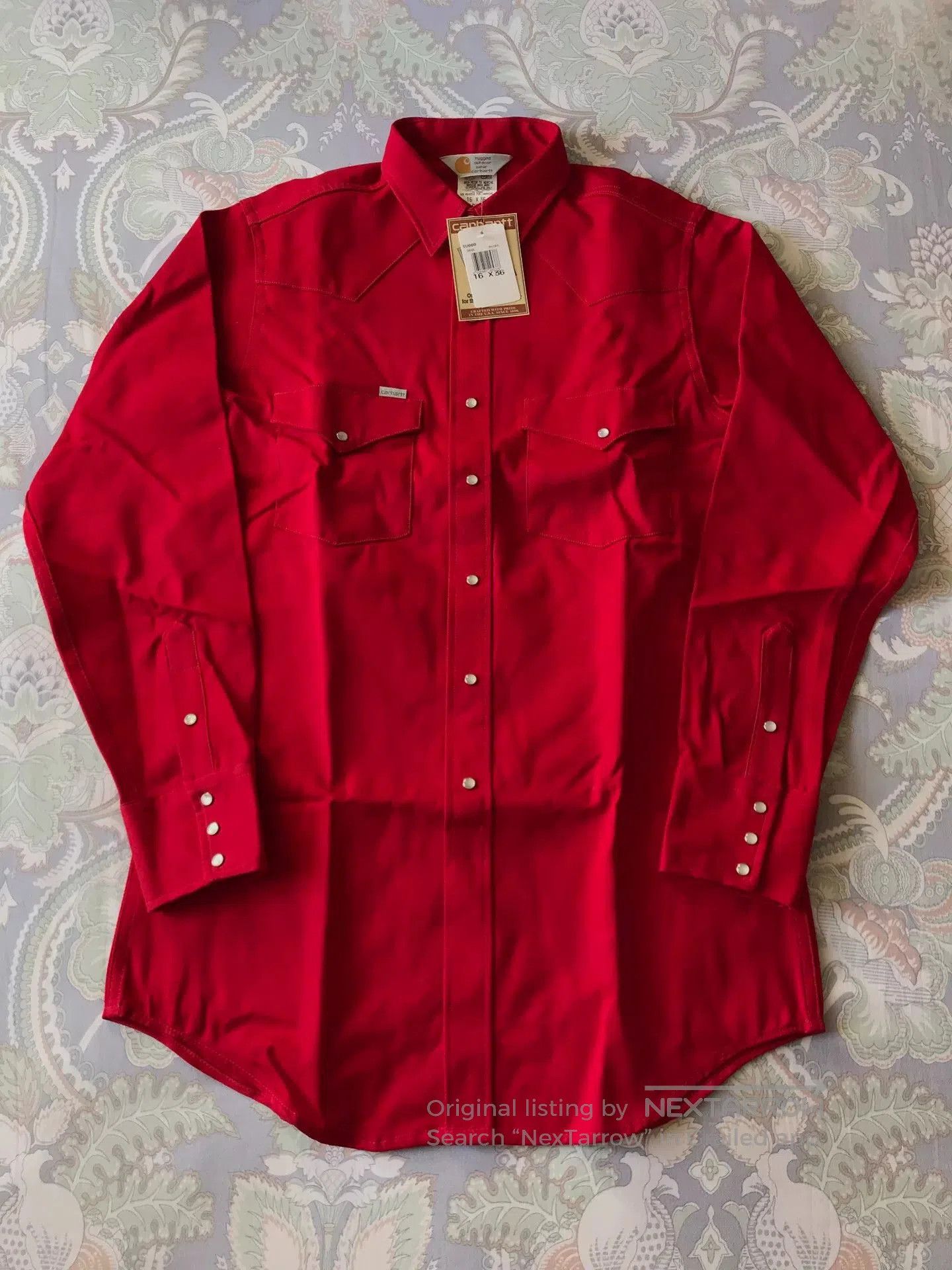 Carhartt 90s Carhartt SU000 Red Western Shirt. Size US M / EU 48-50 / 2 - 1 Thumbnail