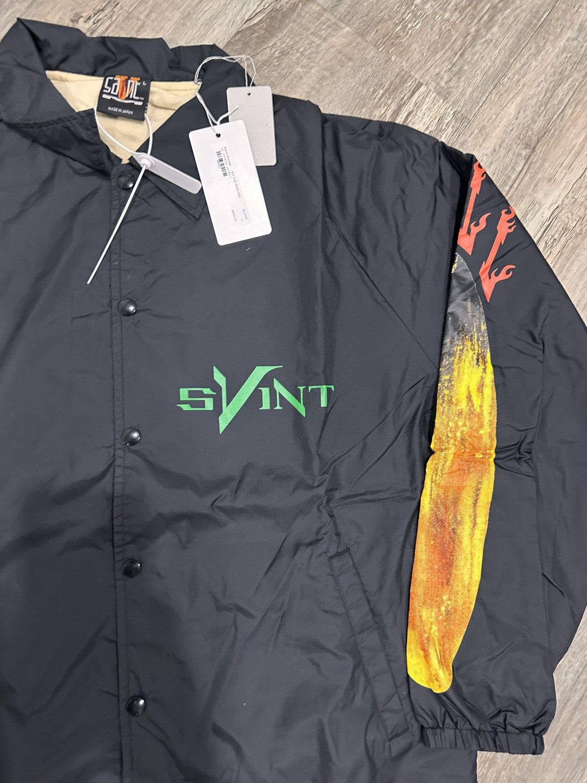 Saint Michael × Vlone Saint Michael x Vlone Coach Jacket Black Size US L / EU 52-54 / 3 - 3 Thumbnail