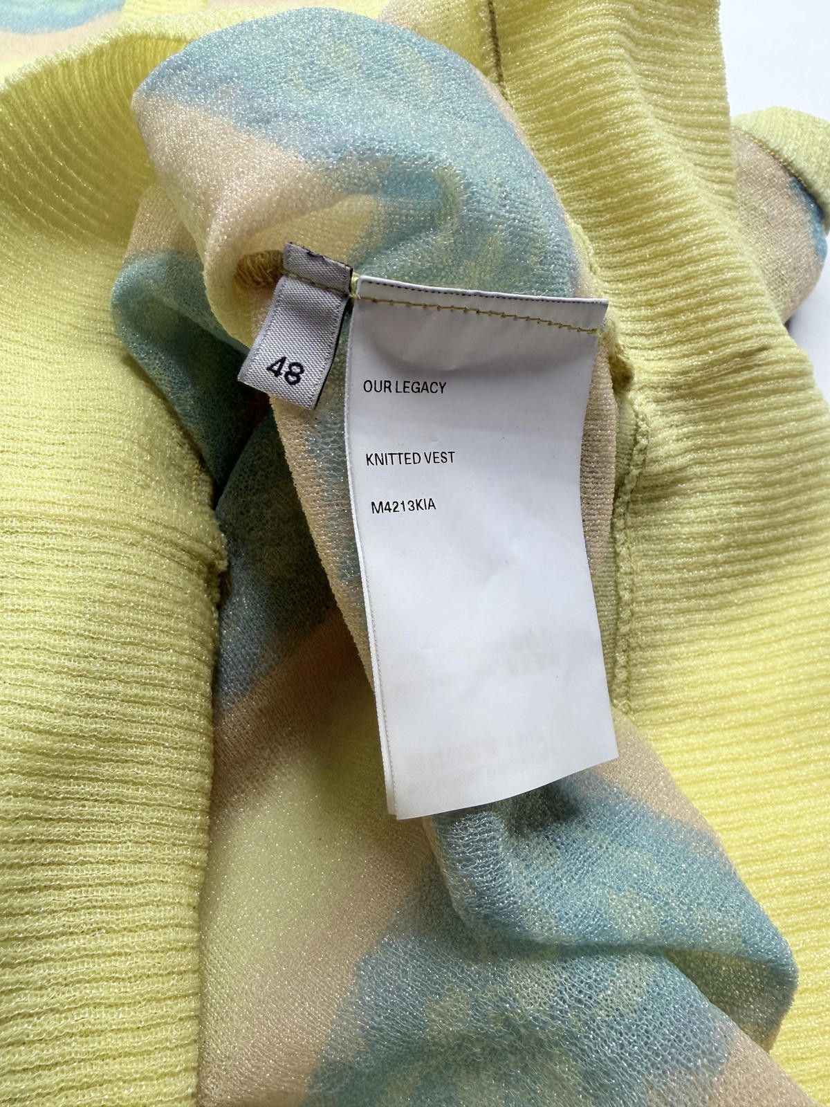 Our Legacy Our Legacy Knitted Vest Astral Yellow Argyle - Medium Size US M / EU 48-50 / 2 - 6 Thumbnail