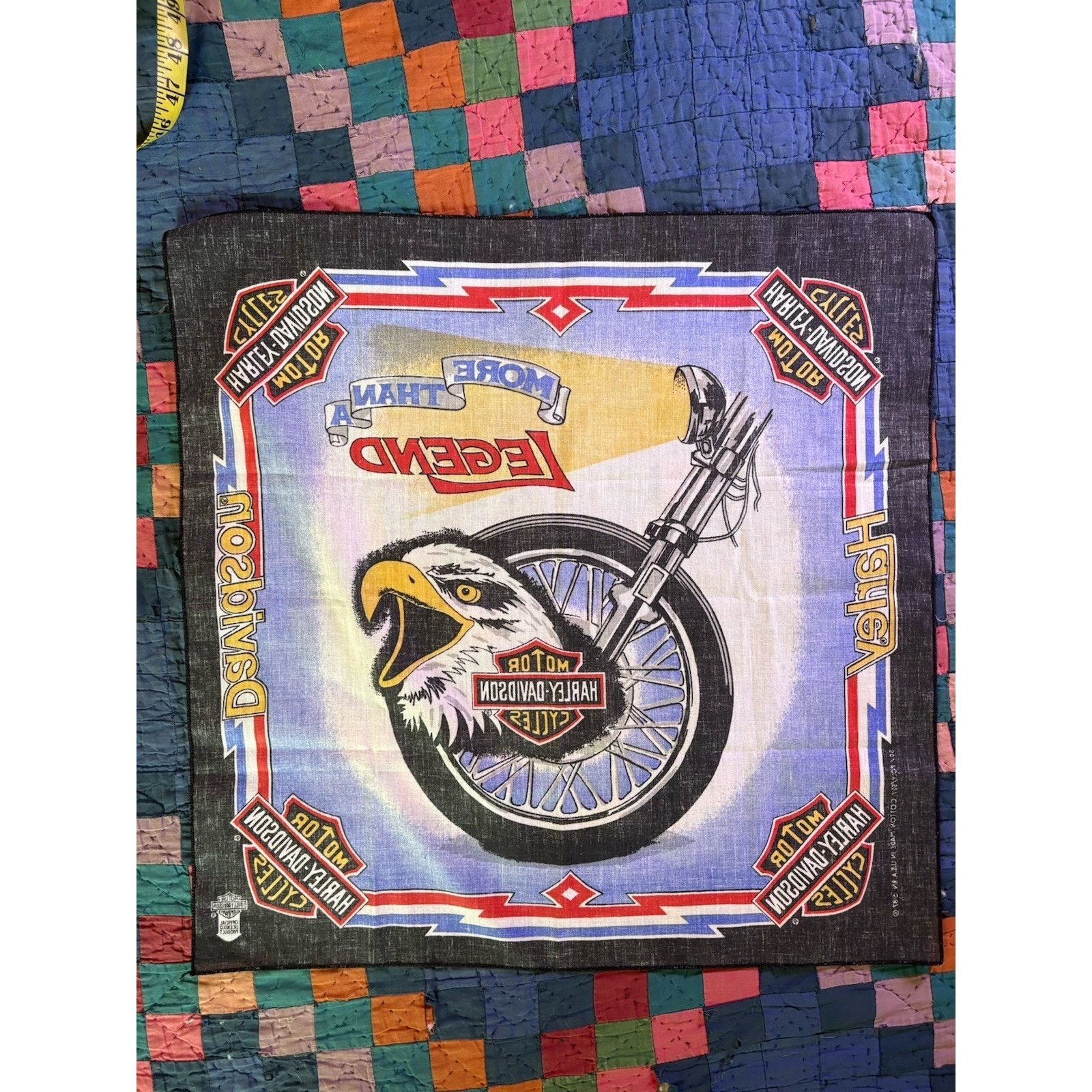 Harley Davidson × Vintage Vintage Harley Davidson Bandana "More Than a Legend" - MINT Size ONE SIZE - 2 Thumbnail