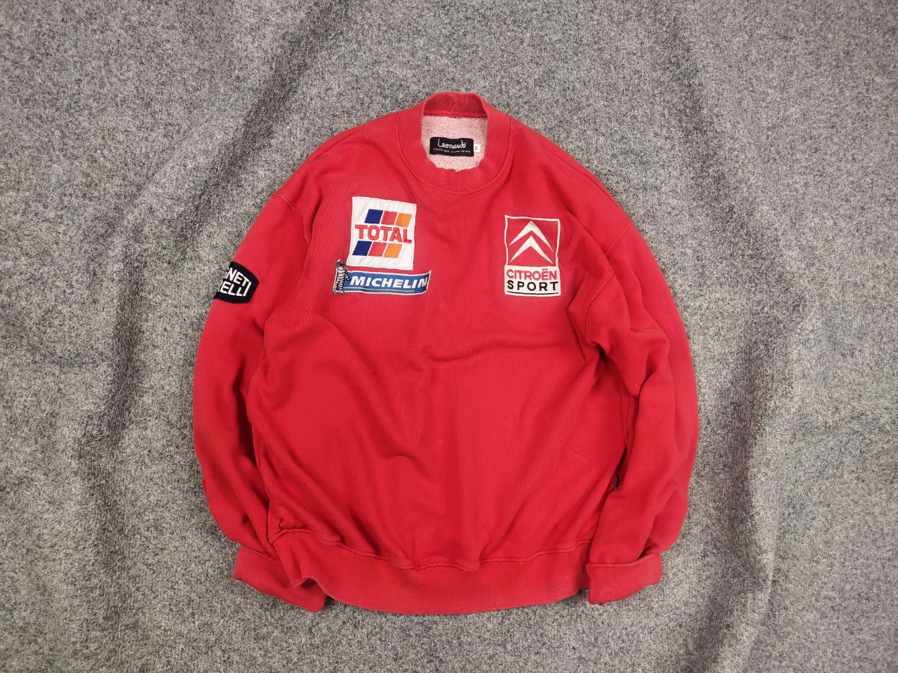 Vintage Vintage 90's Citroen Sport Total Team racing red Sweatshirt Size US S / EU 44-46 / 1 - 1 Thumbnail
