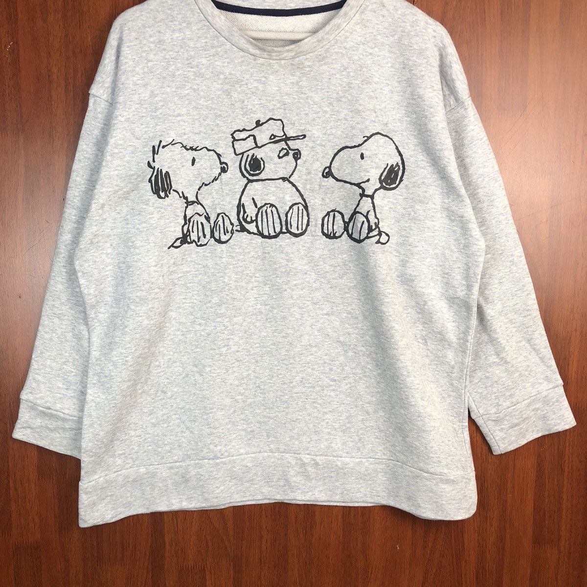 GU × Vintage GU Snoopy vintage Grey Sweatshirt #7558 Size US XL / EU 56 / 4 - 3 Thumbnail