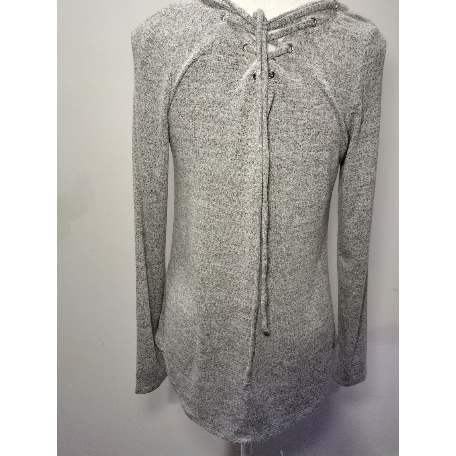 Banana Republic Banana Republic Women Crisscross Tie Sweater Lg Sleeve Gray Size S / US 4 / IT 40 - 3 Thumbnail