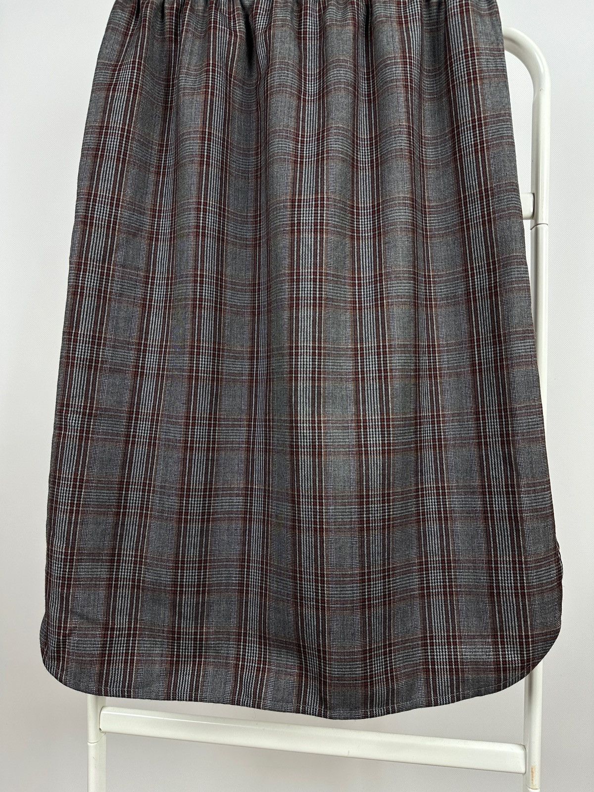 Brunello Cucinelli NWT! Brunello Cucinelli Wool/Silk Checkered Midi Skirt Size 26" / US 2 / IT 38 - 17 Thumbnail