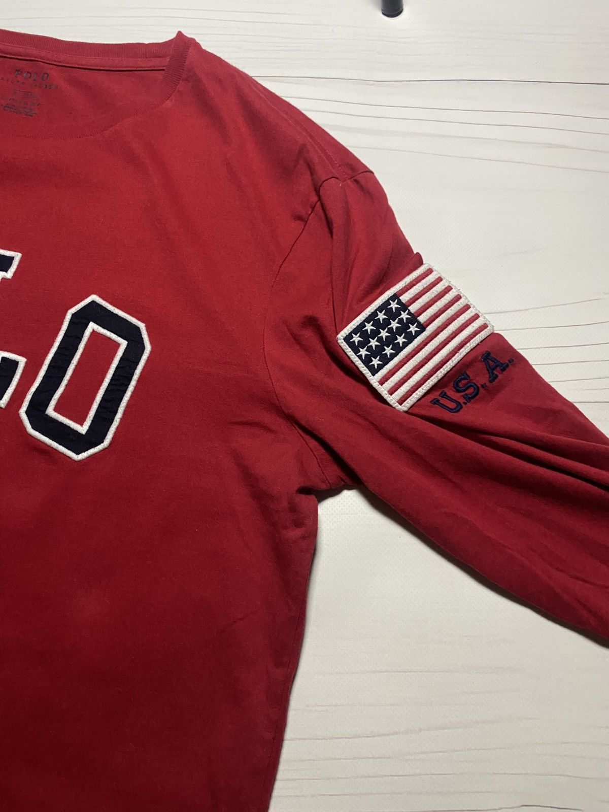 Polo Ralph Lauren × Vintage Vintage Polo Ralph Lauren Big Logo USA patch y2k Long sleeve Size US M / EU 48-50 / 2 - 7 Thumbnail