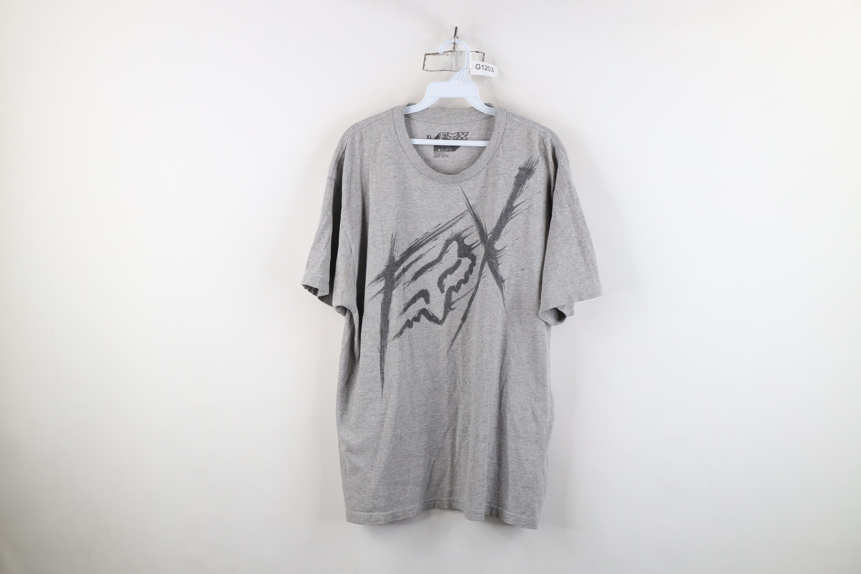 Fox Racing Vintage Fox Racing Spell Out Big Logo Motocross T-Shirt Gray Size US XL / EU 56 / 4 - 1 Thumbnail