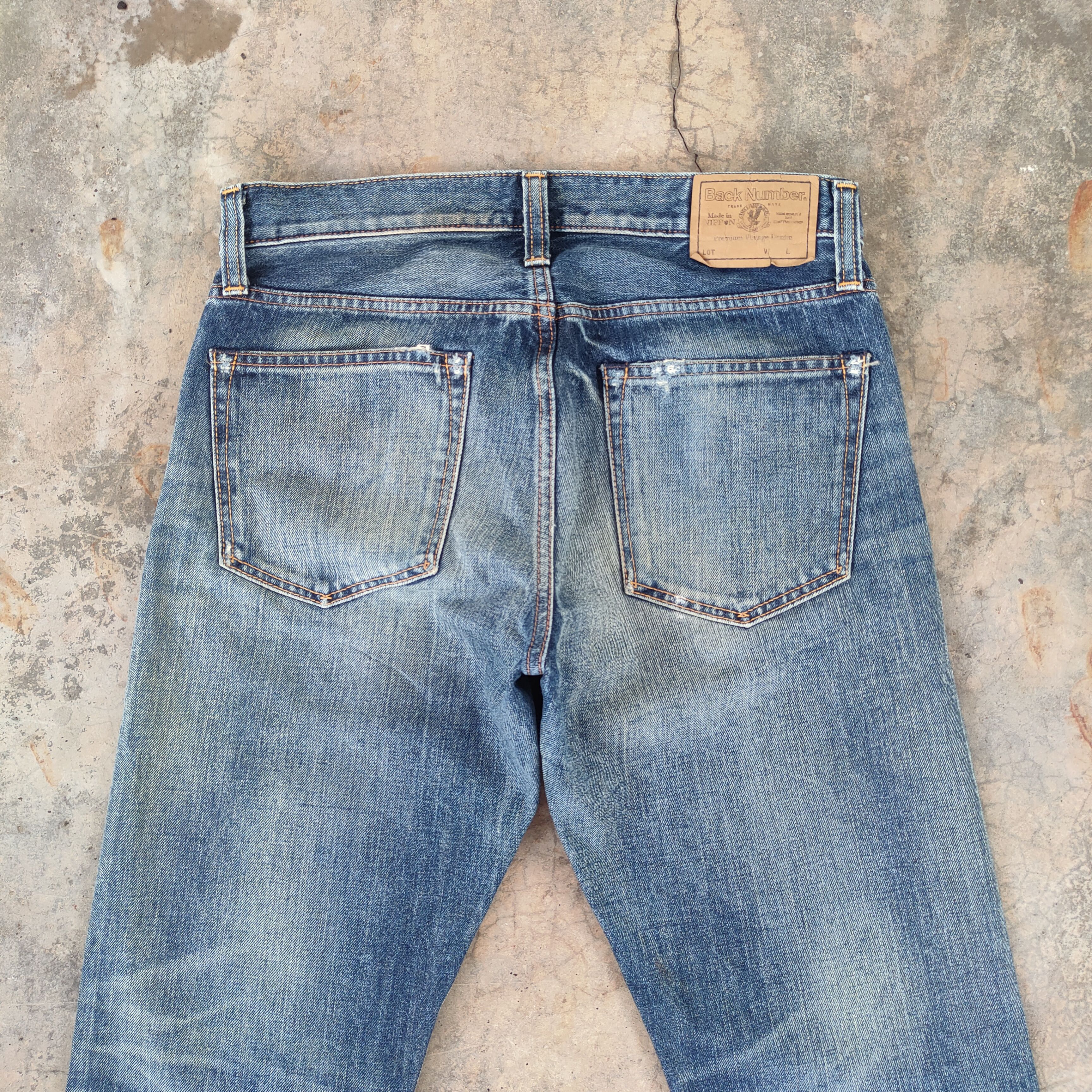 Japanese Brand W32 VINTAGE MADE IN NIPPON FADED DISTRESSED JEAN PANTS Size US 32 / EU 48 - 8 Thumbnail