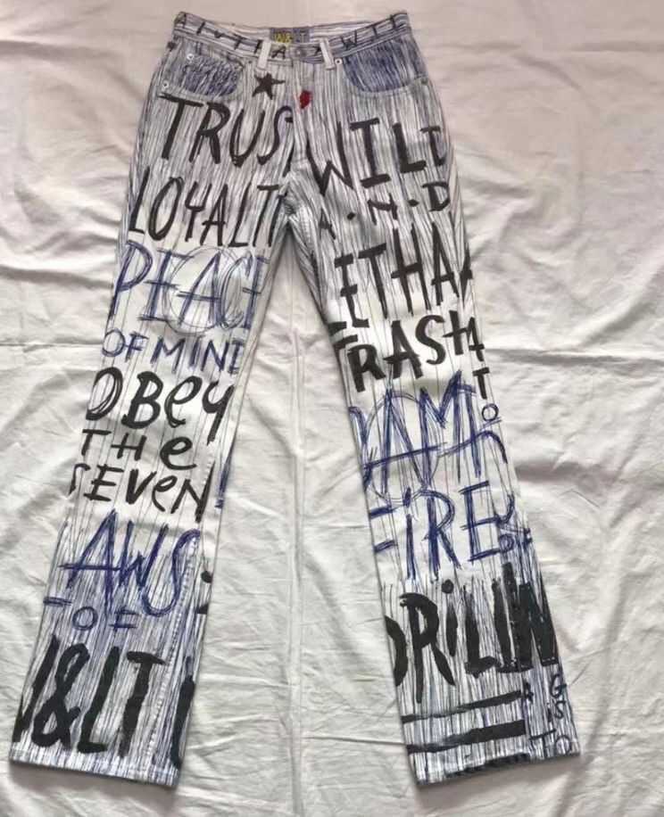Walter Van Beirendonck Walter van beirendonck 90s graffiti jeans 